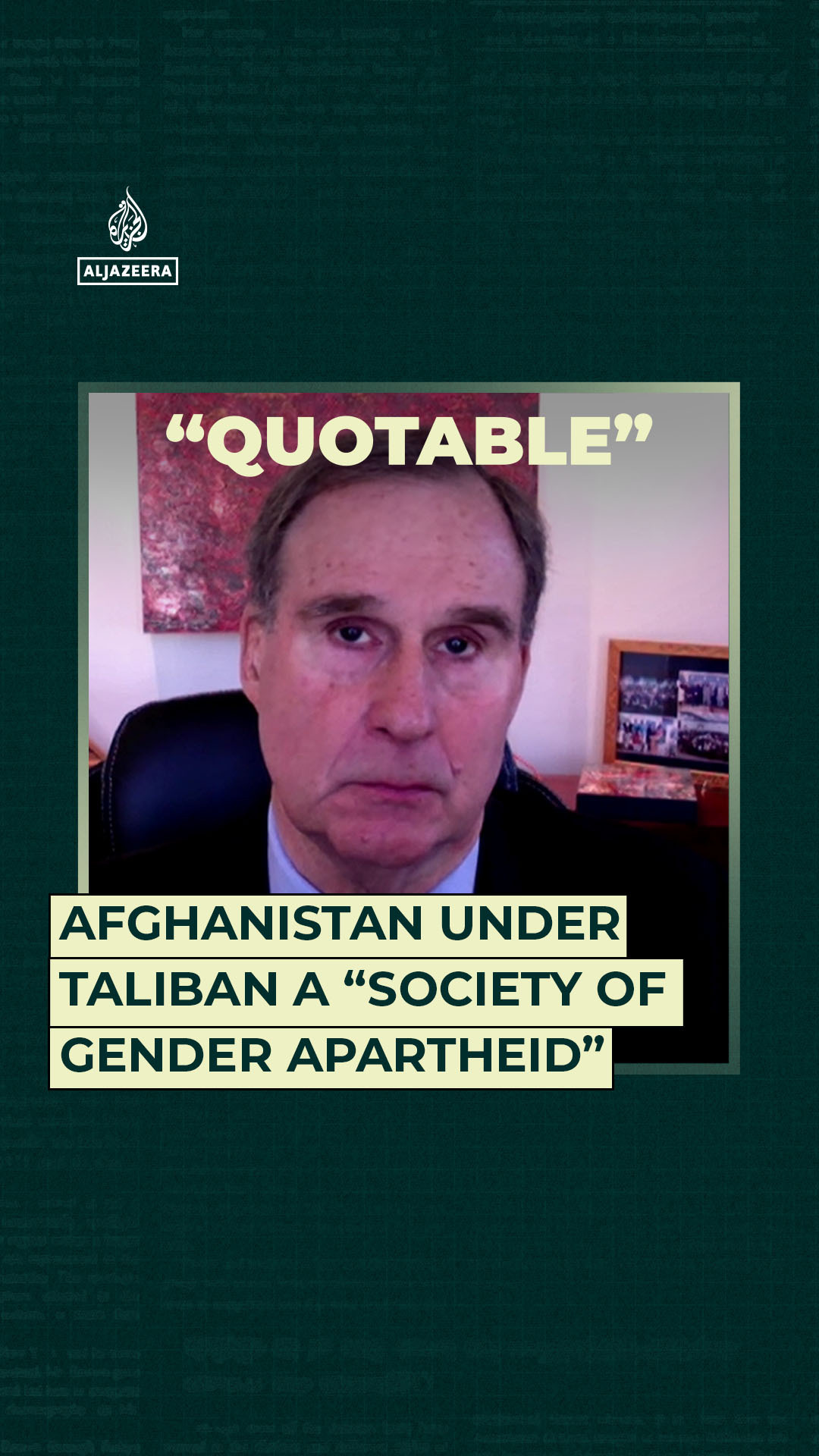 Afghanistan under Taliban a “society of gender apartheid”