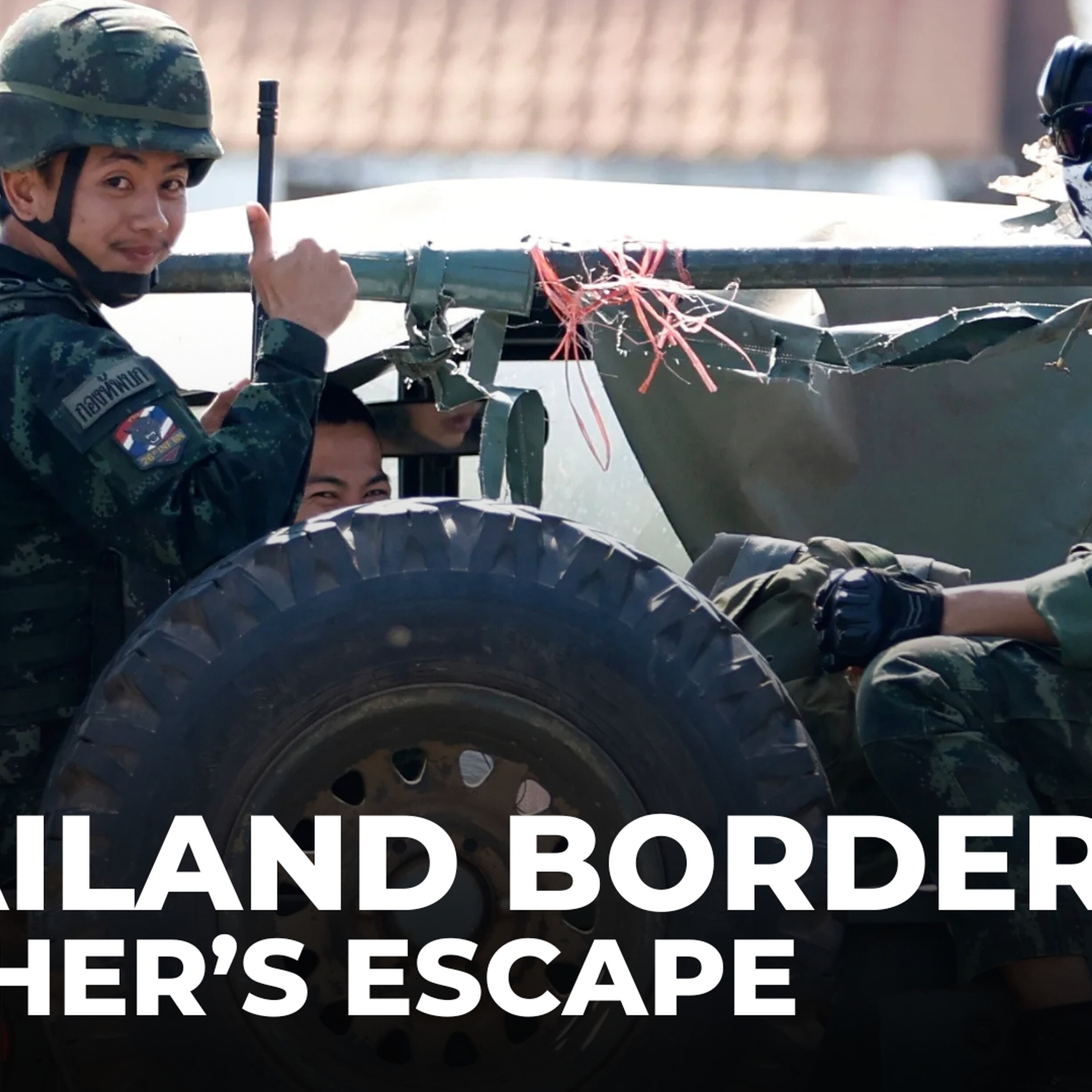 Thai mother fleeing border fighting shares her story Thai mother fleeing border fighting shares her story