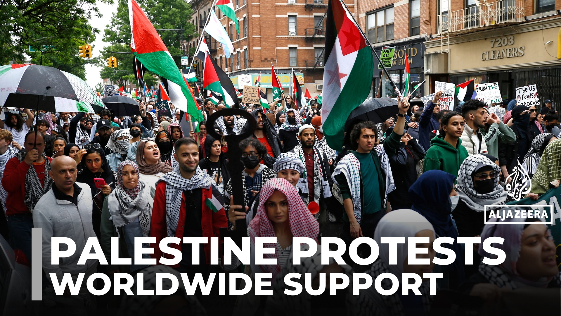 Palestine solidarity: Thousands attend marches around the world in support
