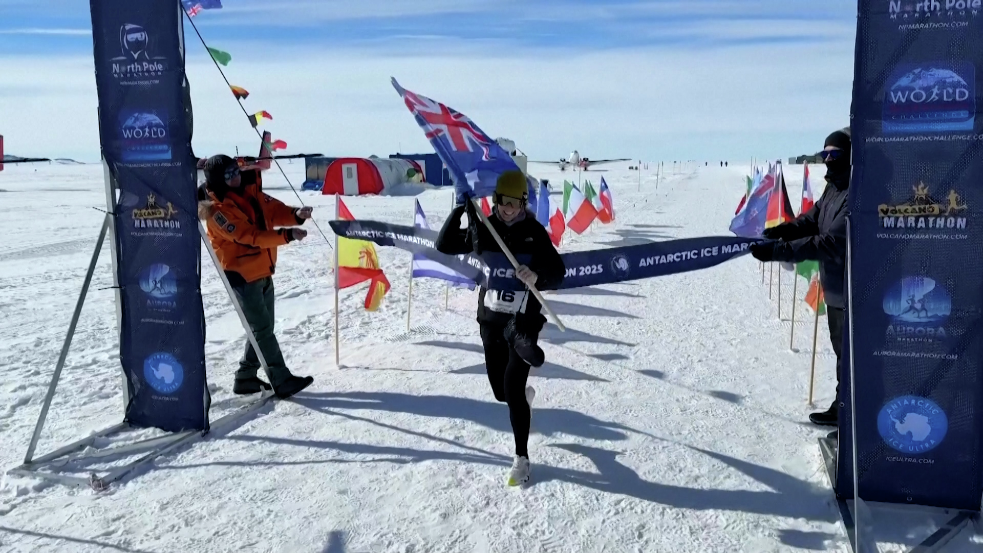 Australian athlete becomes first female winner of Antarctic Ice Marathon