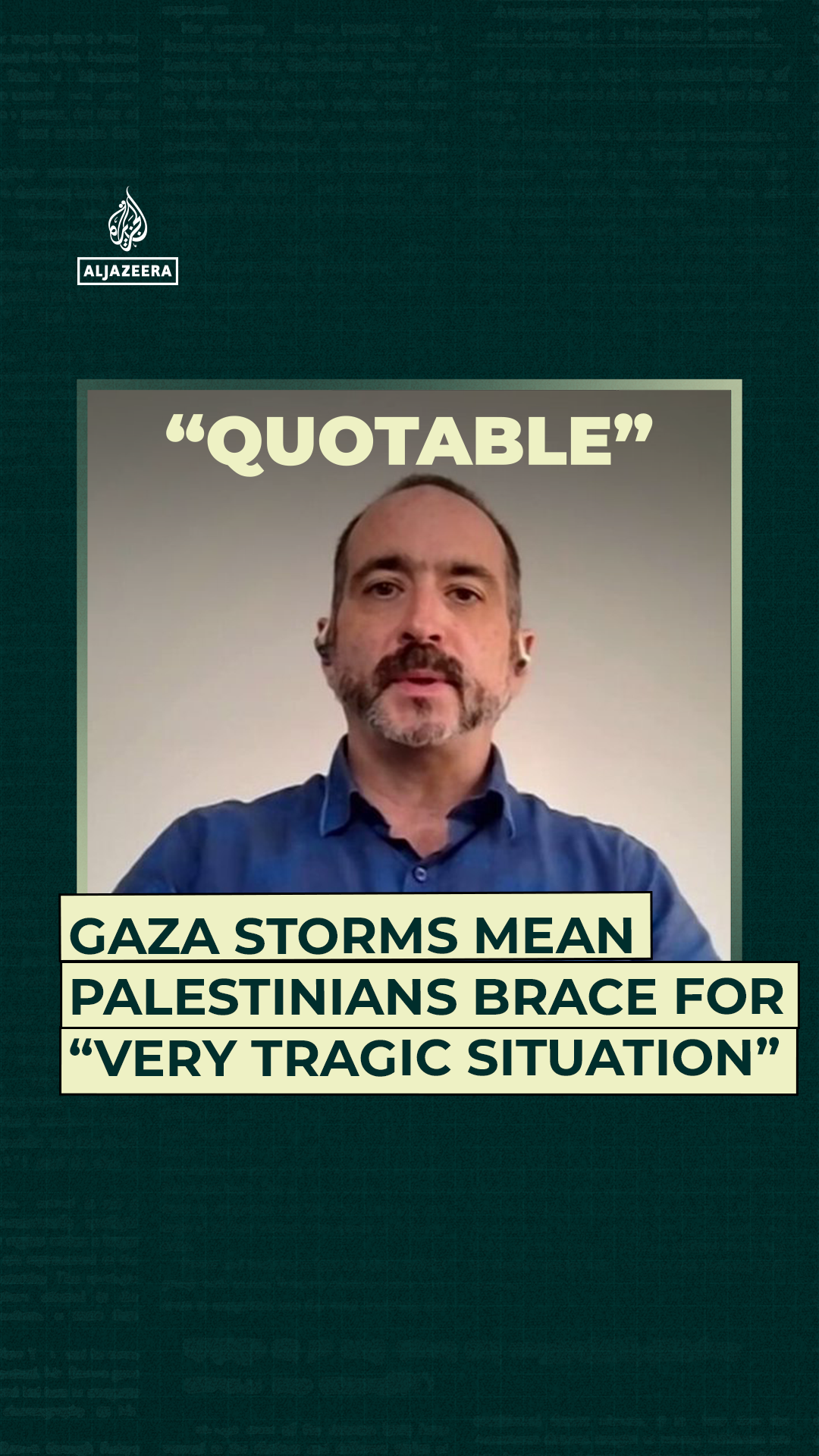 Gaza storms mean Palestinians brace for “very tragic situation”