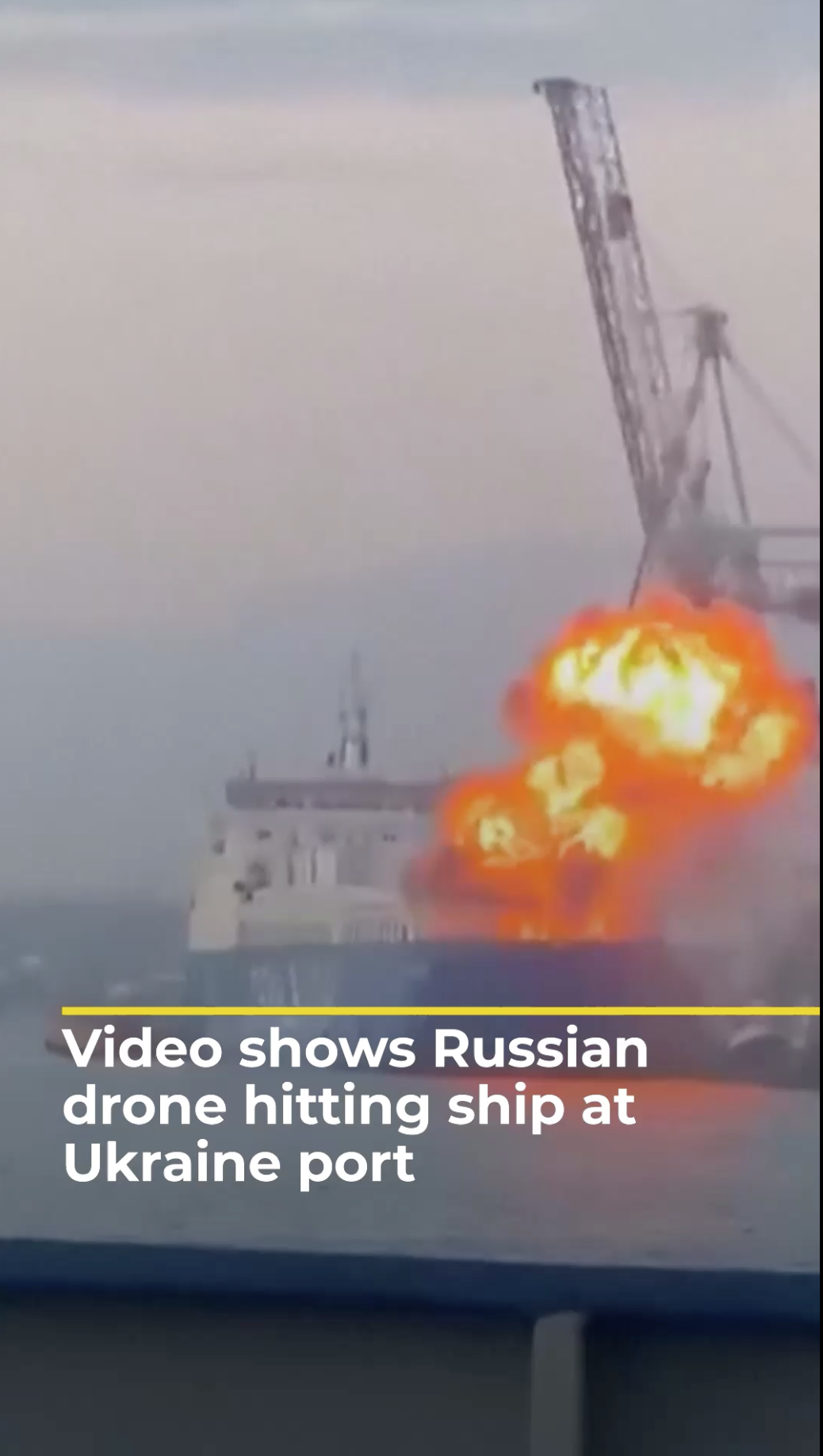 Russian drone hits Turkish ships in Ukraine | AJ #shorts