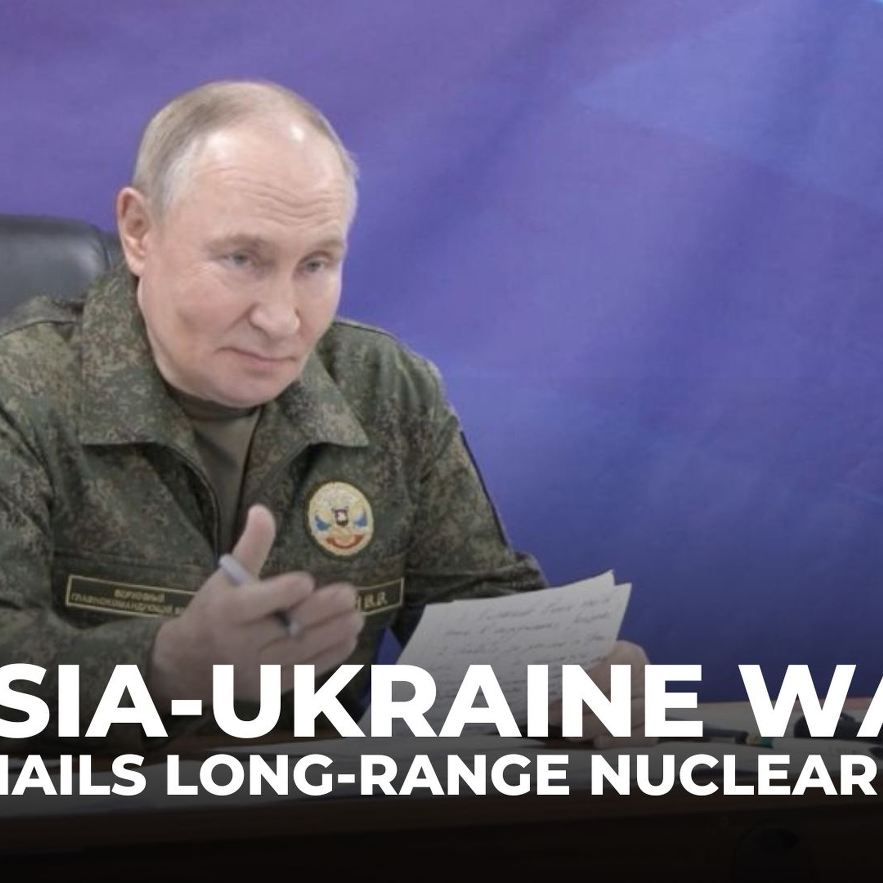 Putin hails long-range nuclear missile as Russia pushes deeper into Ukraine Putin hails long-range nuclear missile as Russia pushes deeper into Ukraine