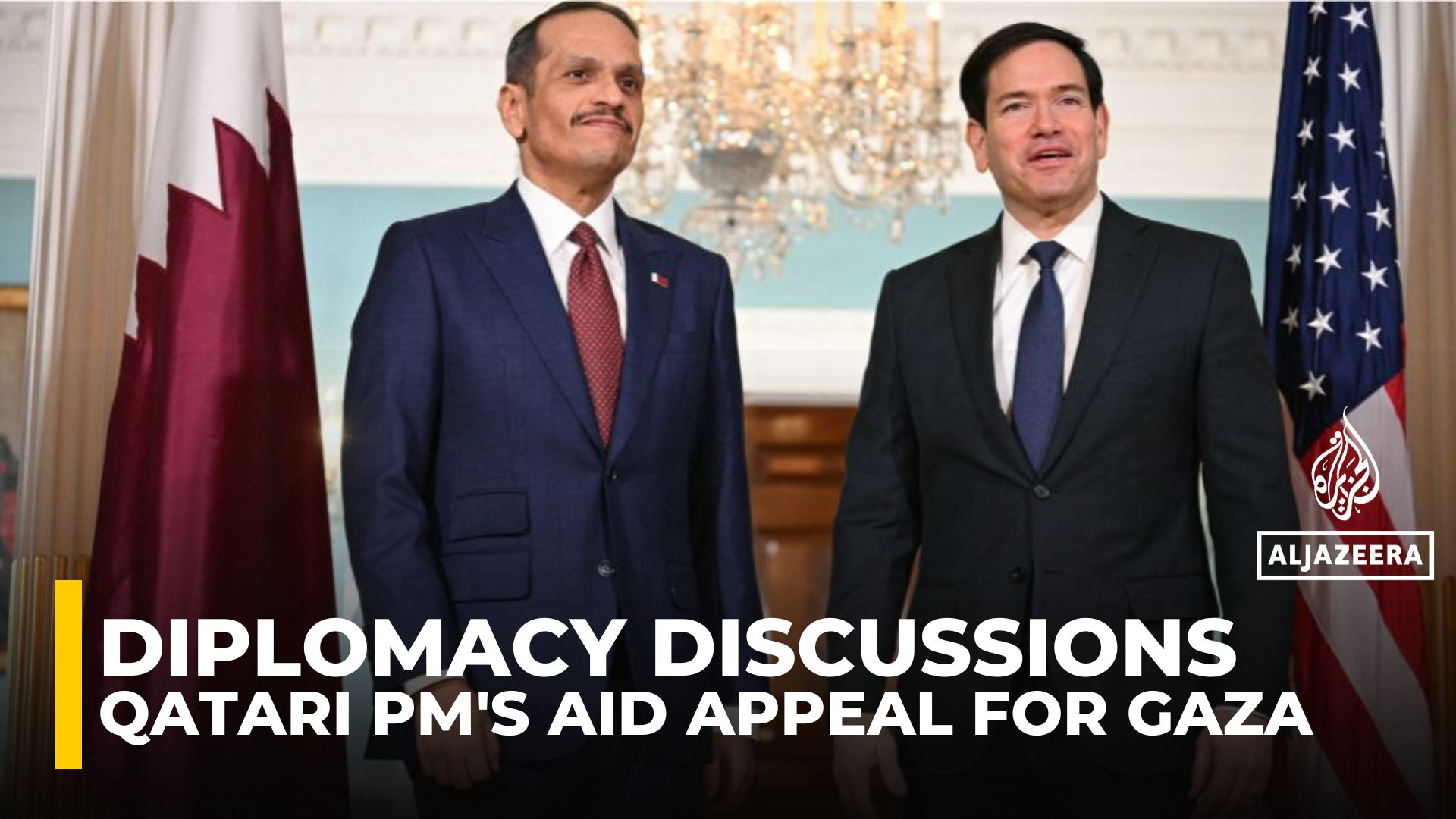 Qatar's PM meets US State Secretary, stresses urgent unconditional aid for Gaza