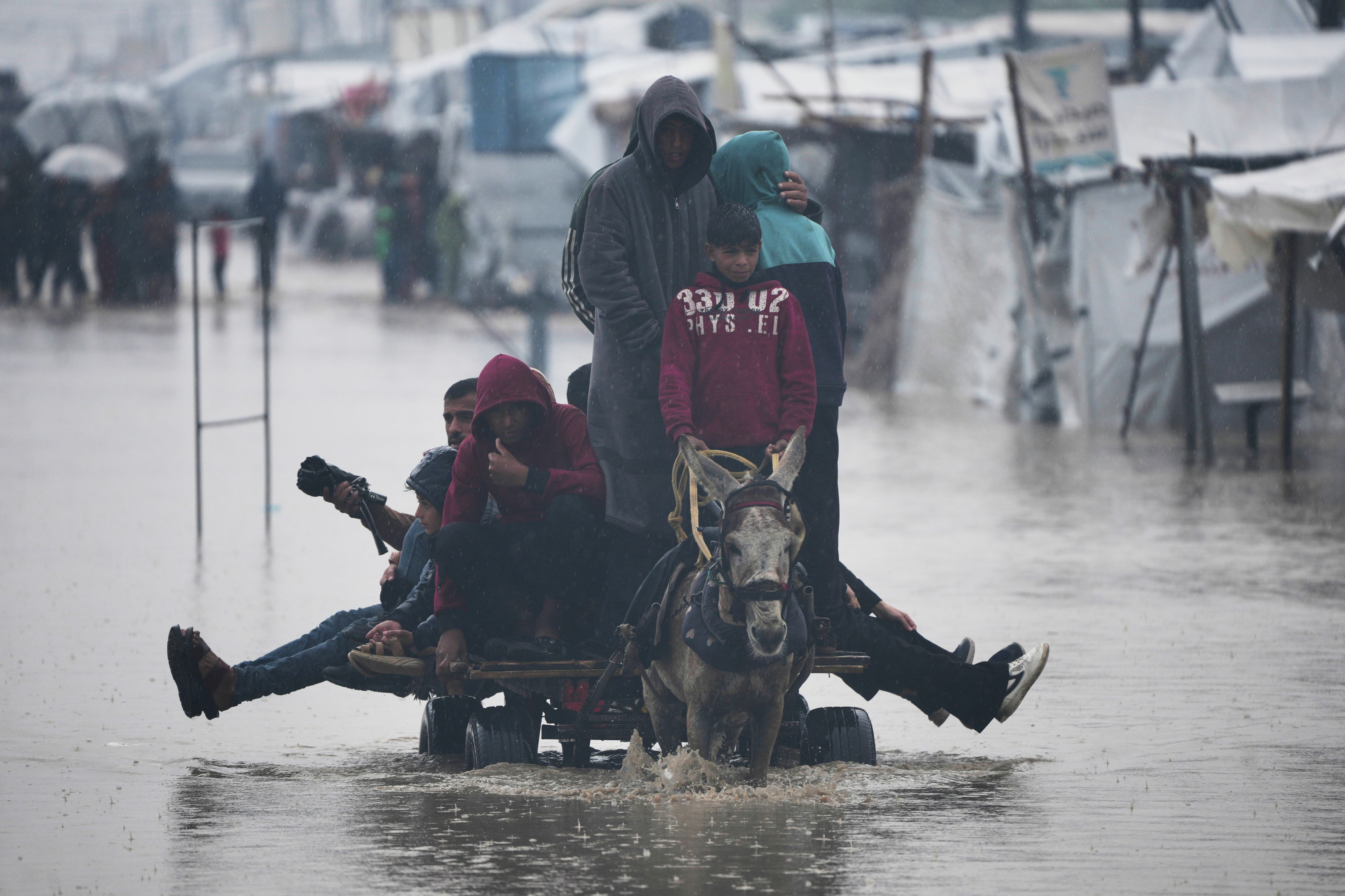 Gaza’s camps brace for floods as Israel blocks key shelter supplies