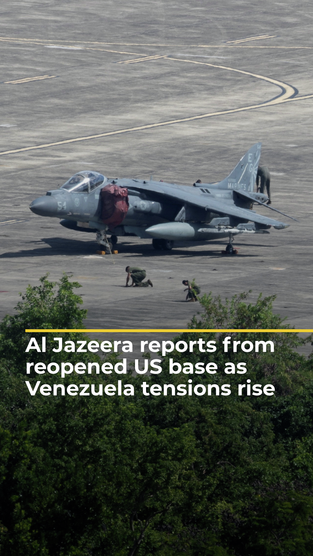 Al Jazeera reports from reopened US base as Venezuela tensions rise | AJ #shorts