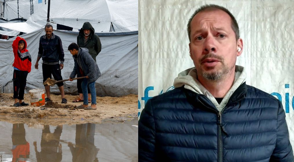 UNICEF warns Gaza children face hypothermia as families shelter in flooded tents