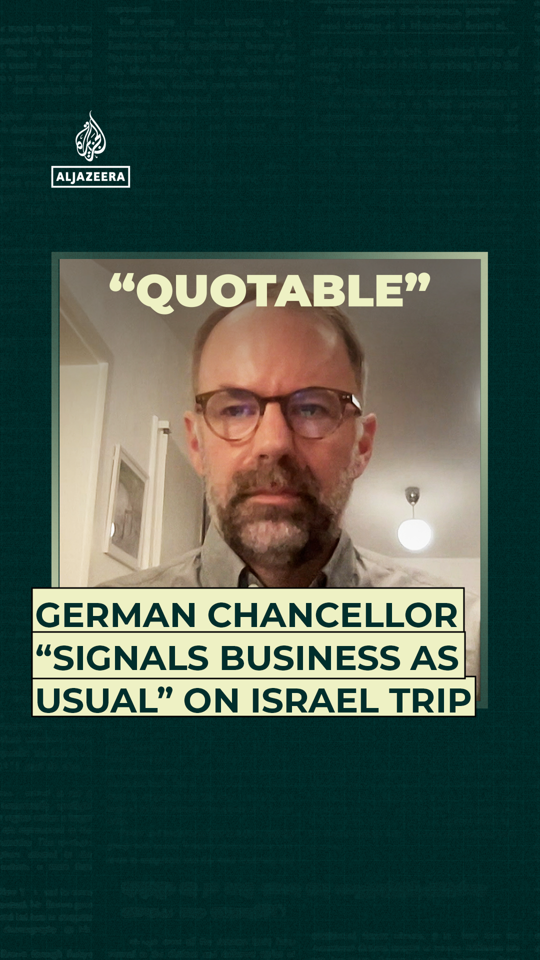 German Chancellor “Signals Business as Usual” On Israel Trip