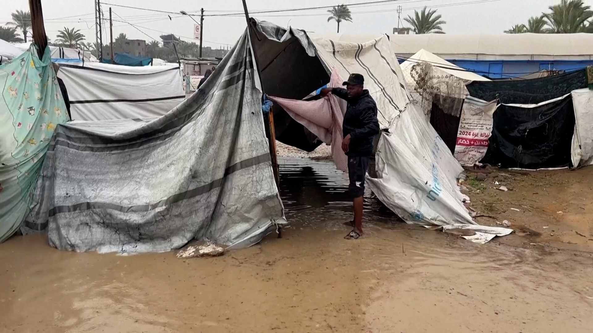 Winter storm brings flooding misery to Gaza