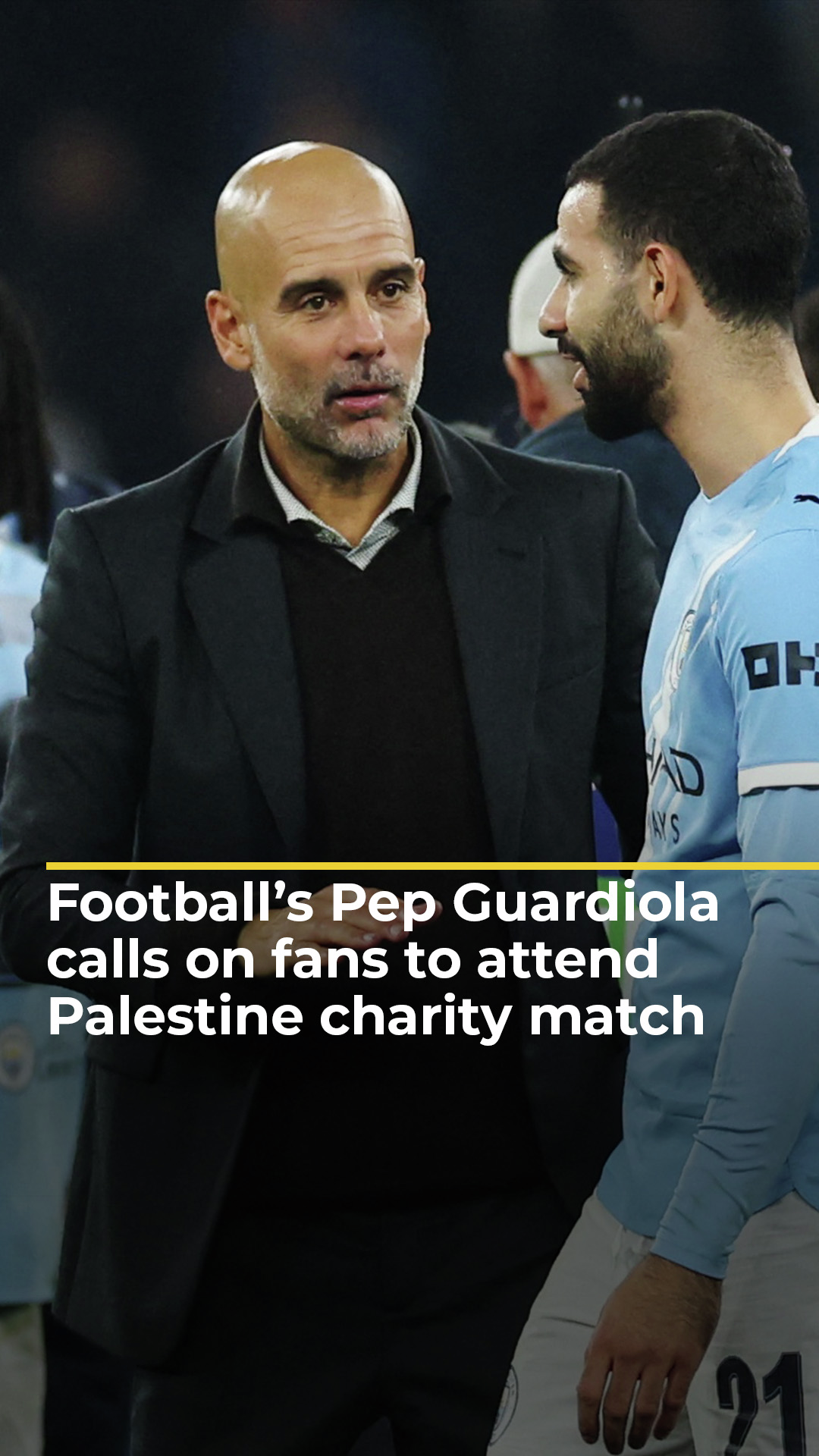Football’s Pep Guardiola calls on fans to attend Palestine charity match | #ajshorts