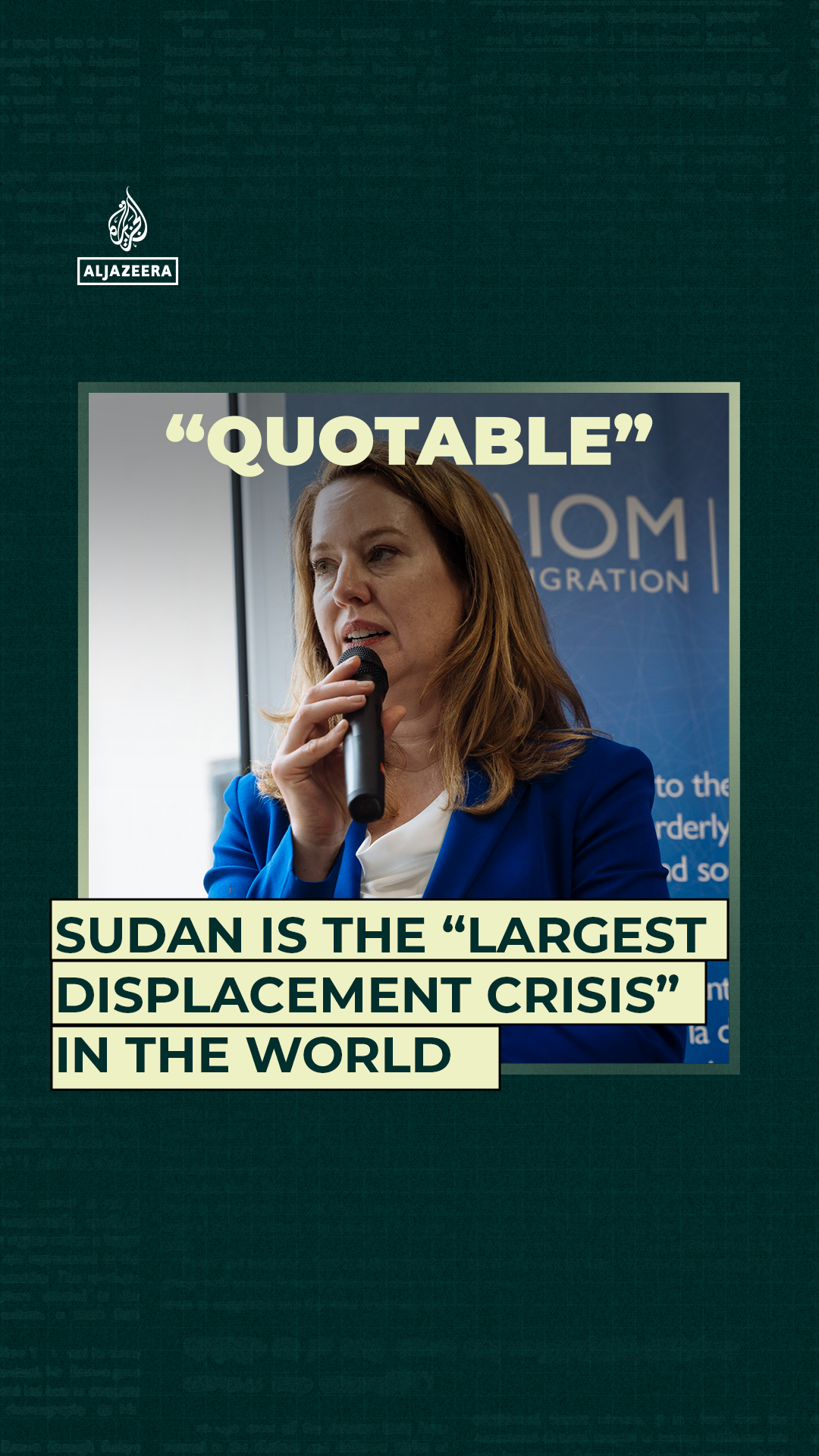 SUDAN IS THE "LARGEST DISPLACEMENT CRISIS IN THE WORLD"