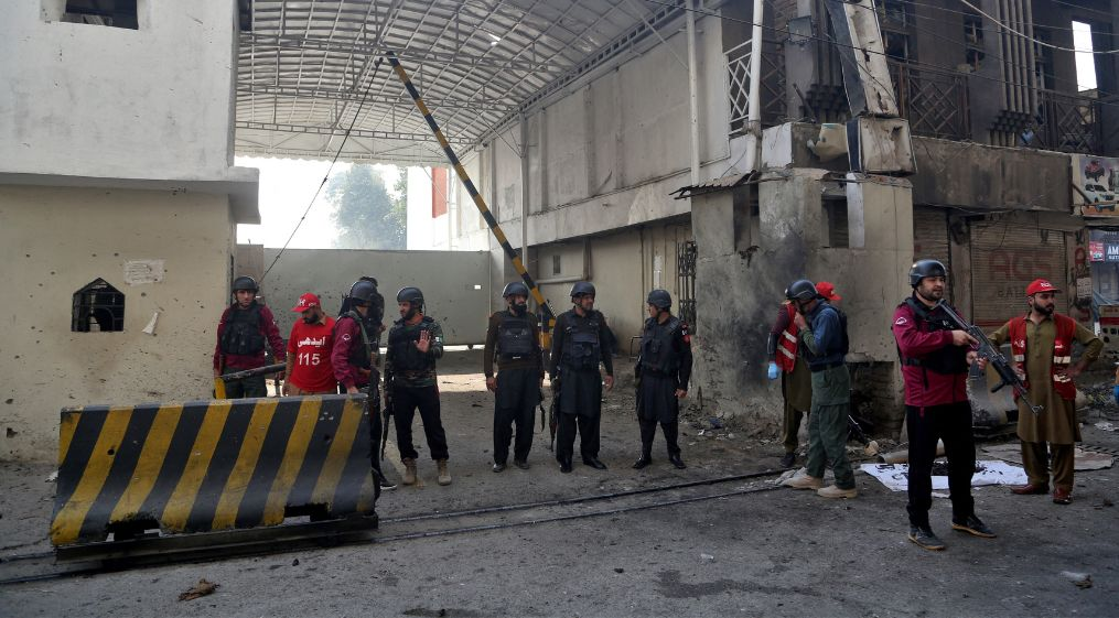 Six killed in suicide attack on security complex in Pakistan’s Peshawar