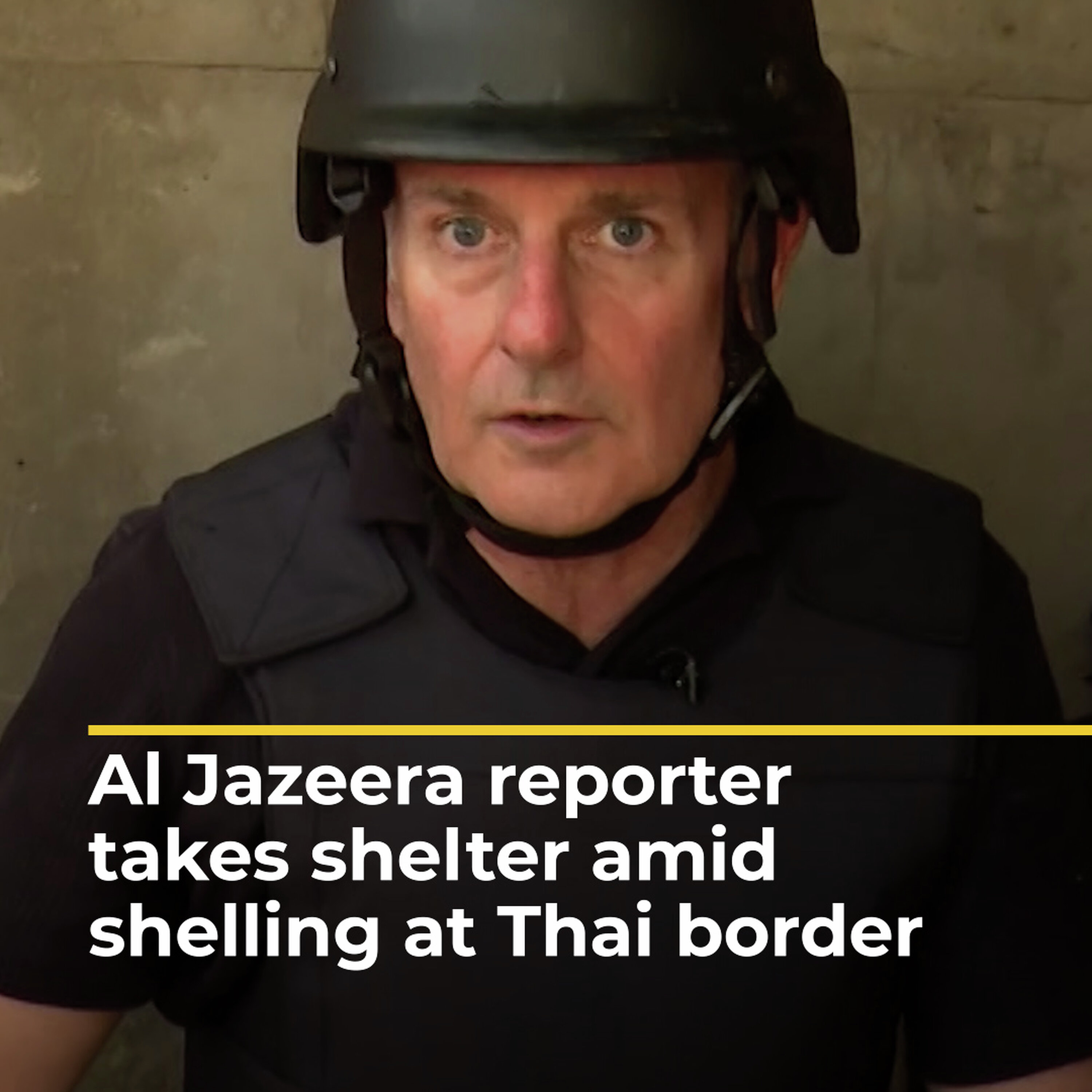 Al Jazeera reporter takes shelter amid shelling at Thai-Cambodia border | AJ#shorts Al Jazeera reporter takes shelter amid shelling at Thai-Cambodia border | AJ#shorts