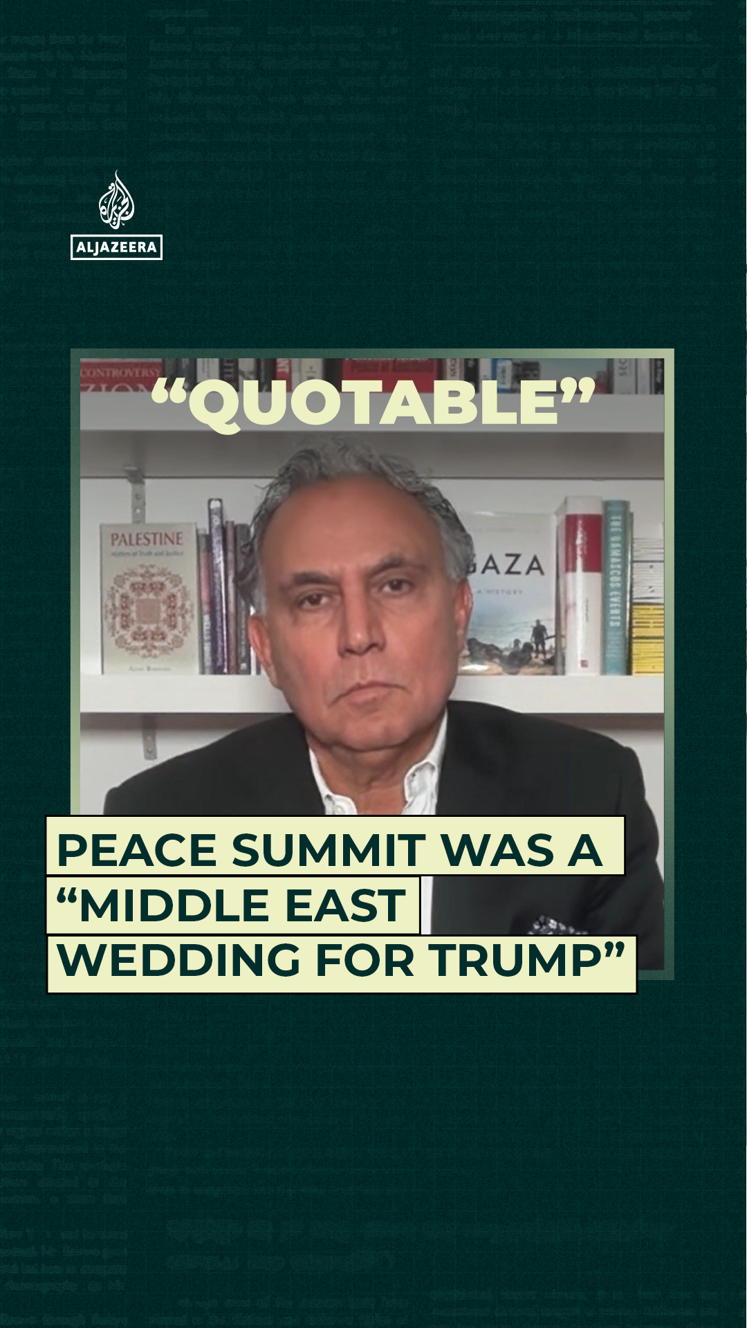 Peace summit was a “Middle East wedding for Trump”