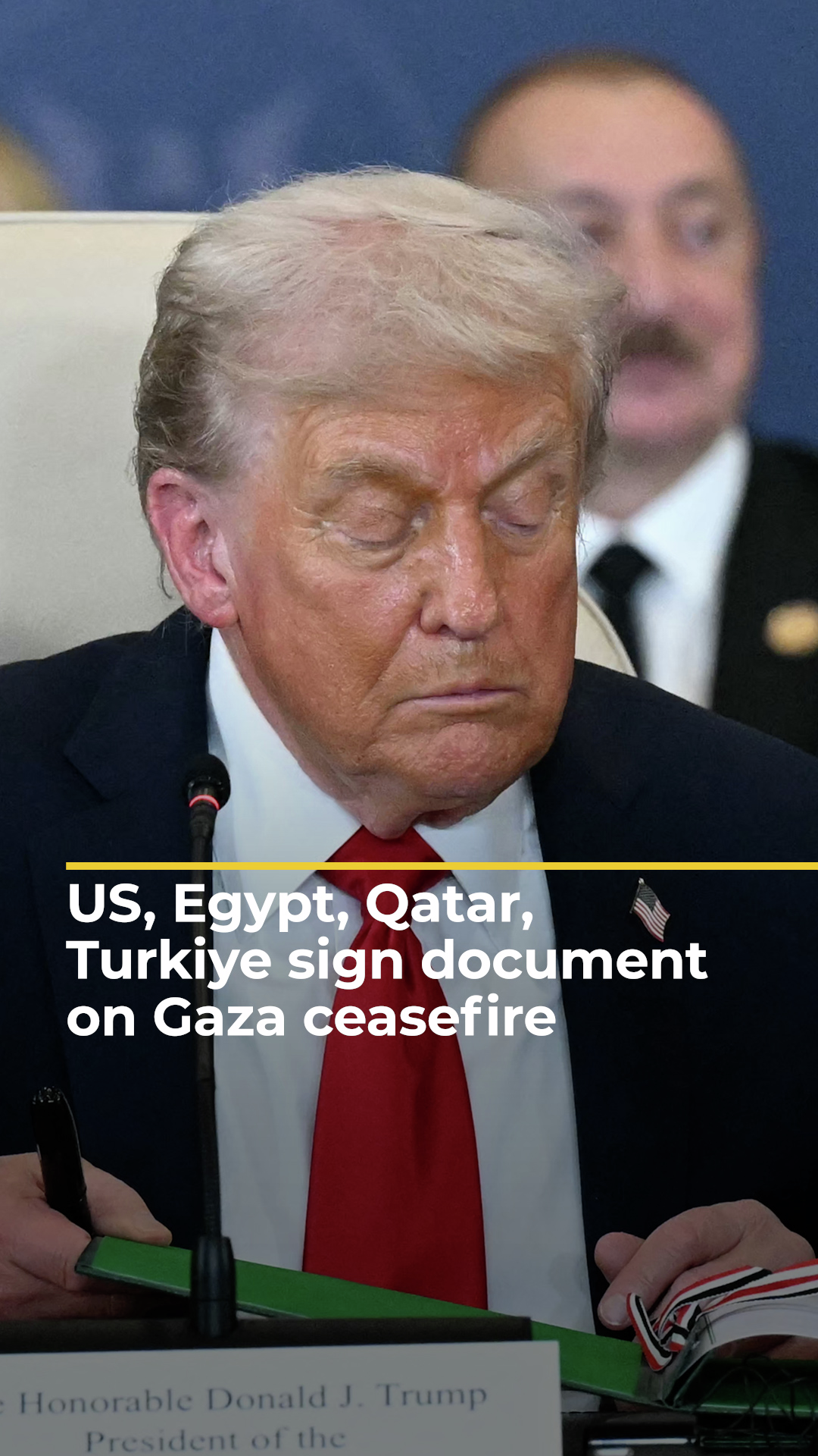 US, Egypt, Qatar, Turkiye sign document on Gaza ceasefire deal | AJ #shorts