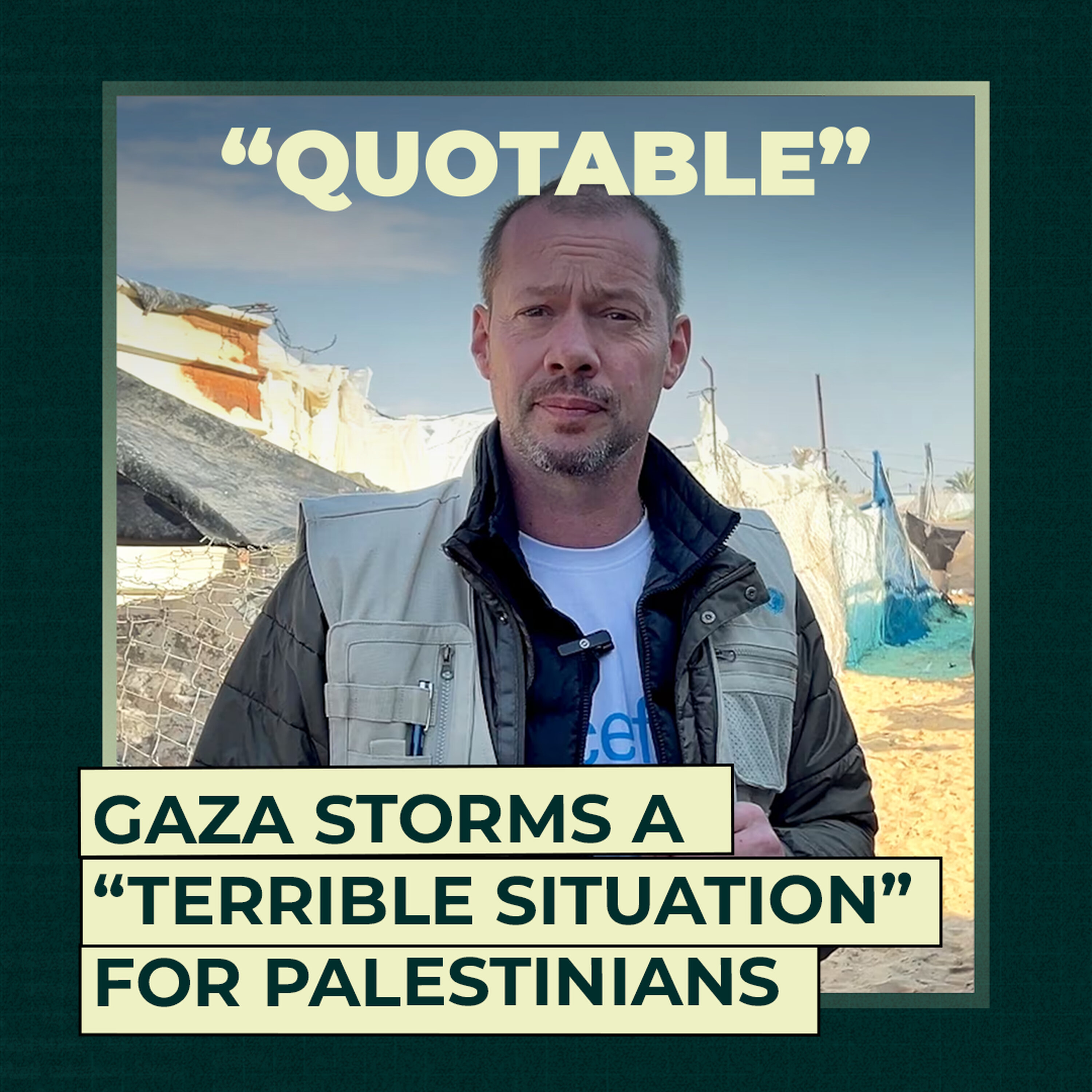Gaza storms a “terrible situation” for Palestinians Gaza storms a “terrible situation” for Palestinians