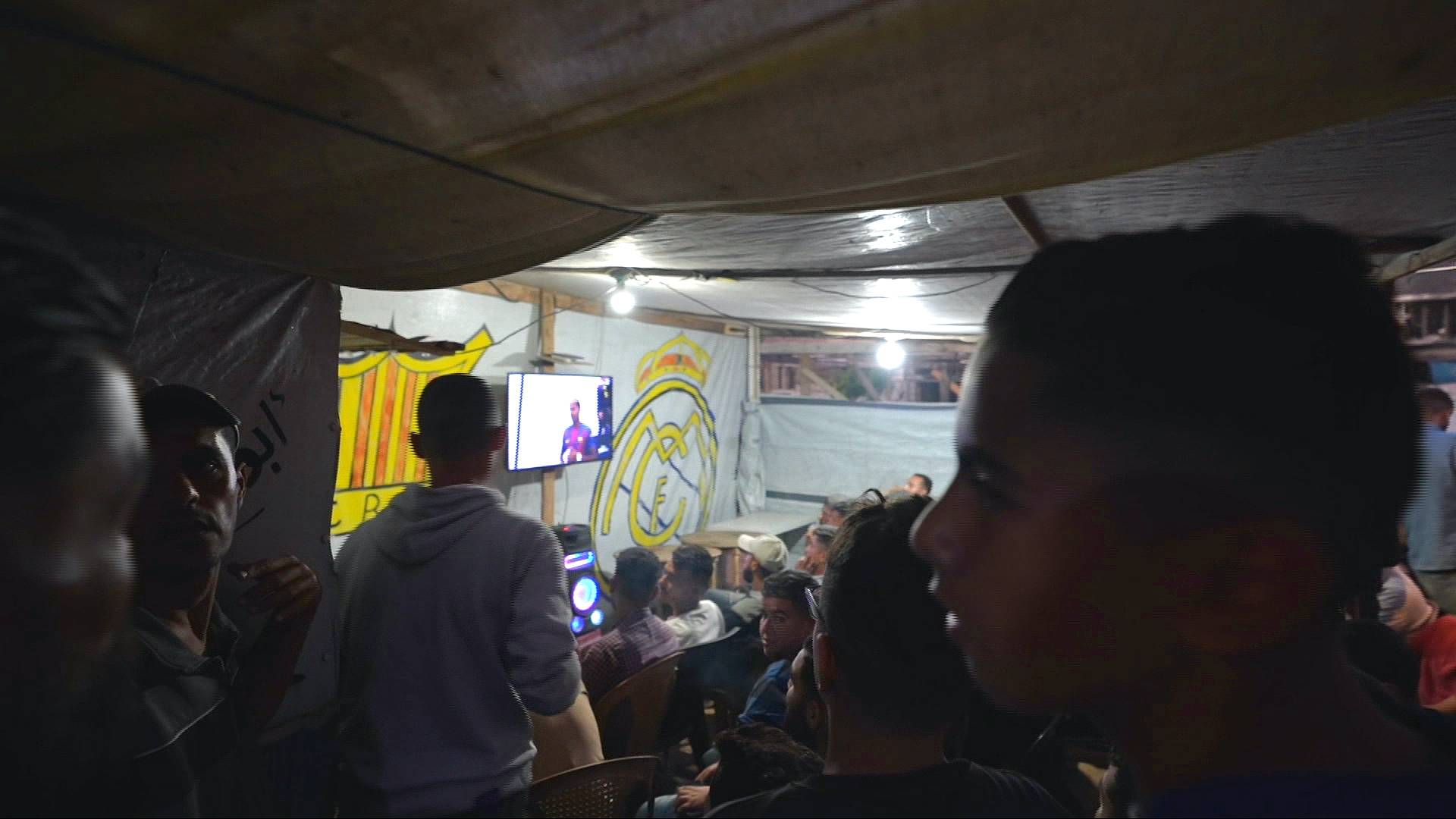 Gaza cafe rebuilt from rubble brings football fans together for La Liga’s El Clasico