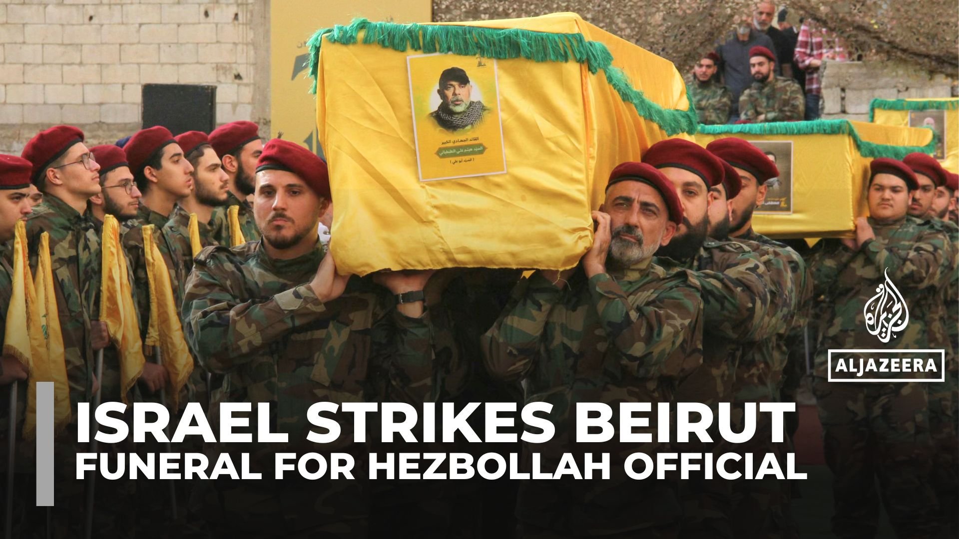 Funeral held in Lebanon for Hezbollah commander killed in Israeli strike