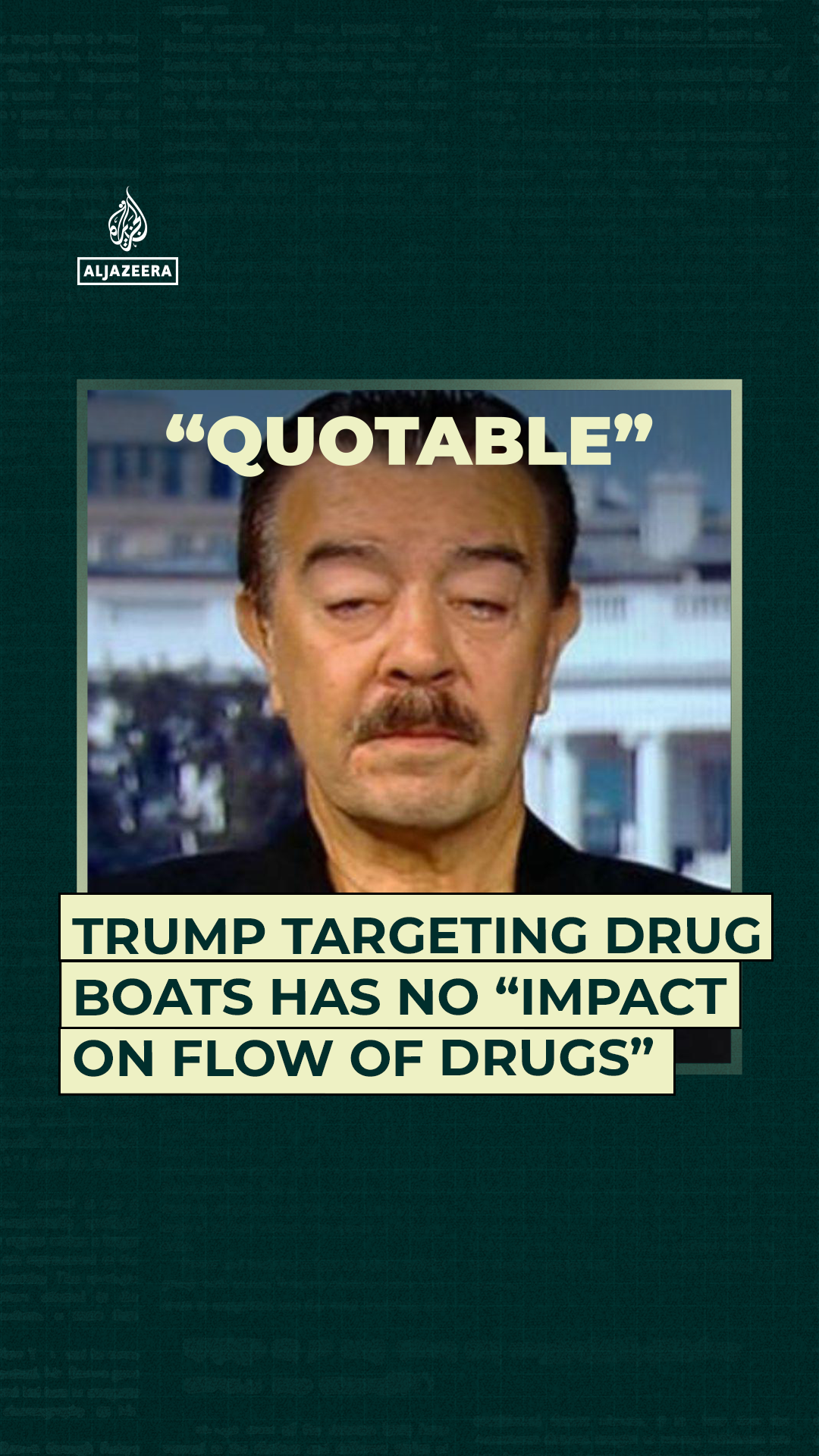 Trump targeting drug boats has no “impact on flow of drugs”