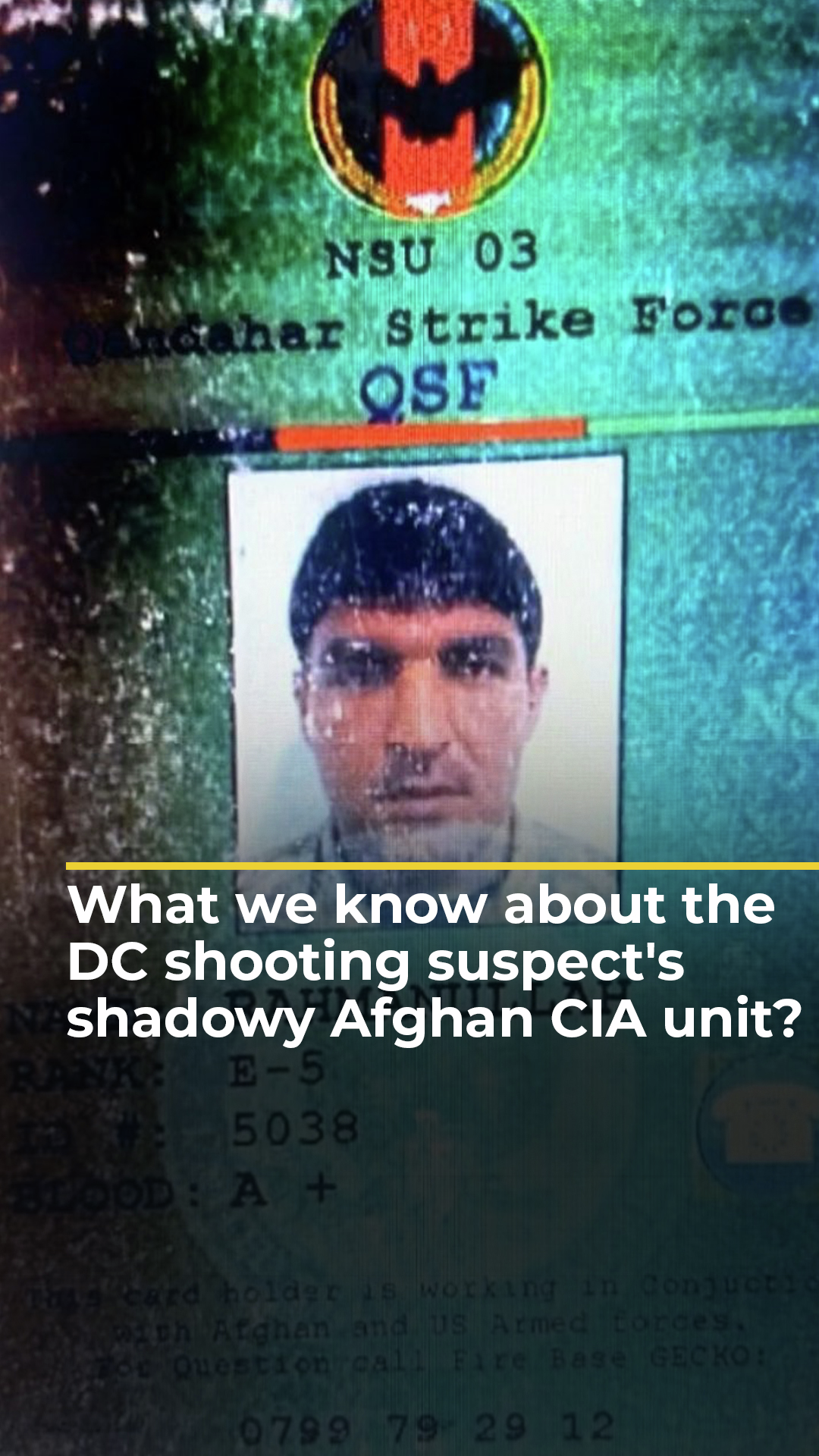 What we know about the DC shooting suspect's shadowy Afghan CIA unit?