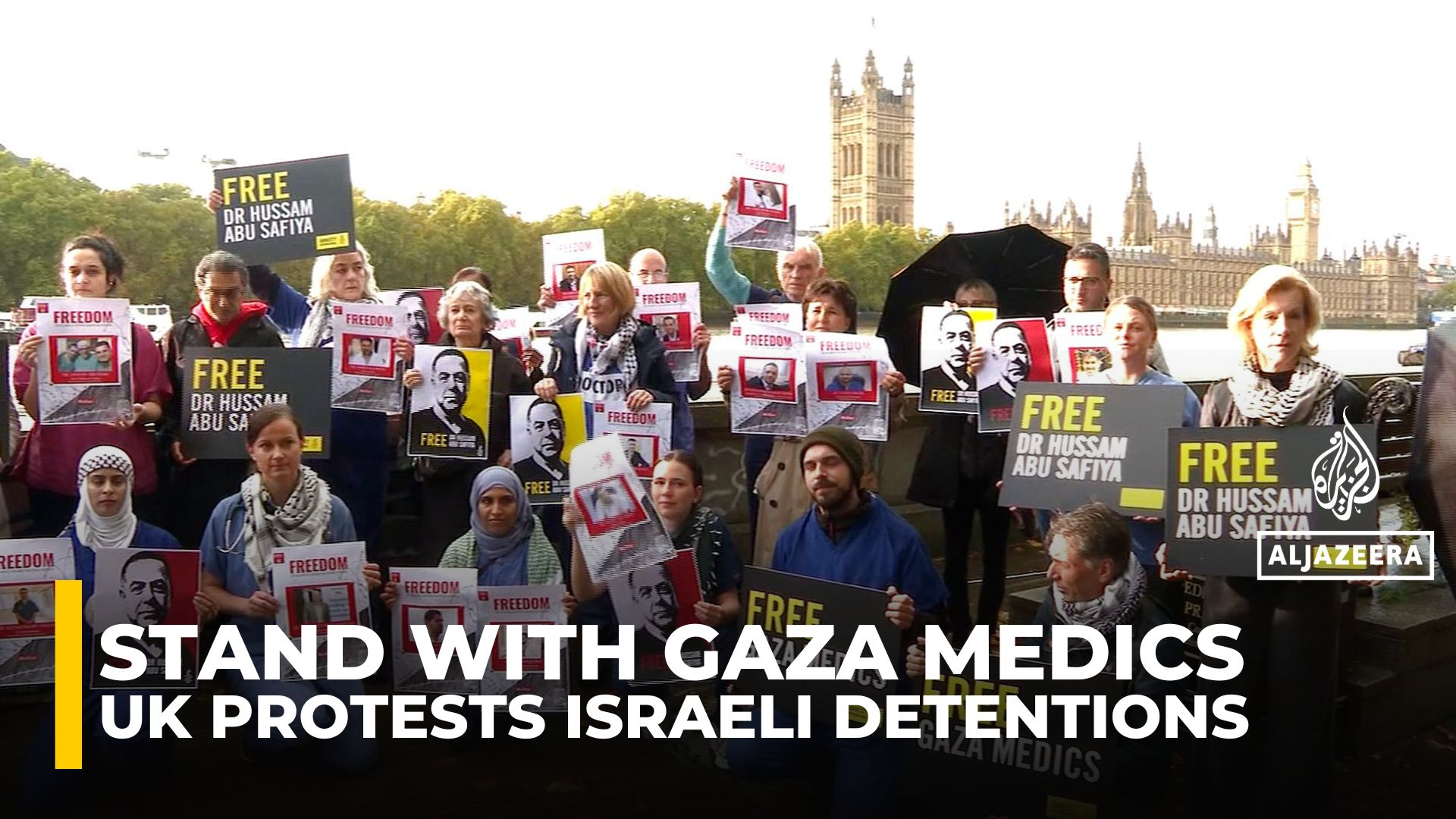 UK protesters demand release of Palestinian health workers in Israeli jails