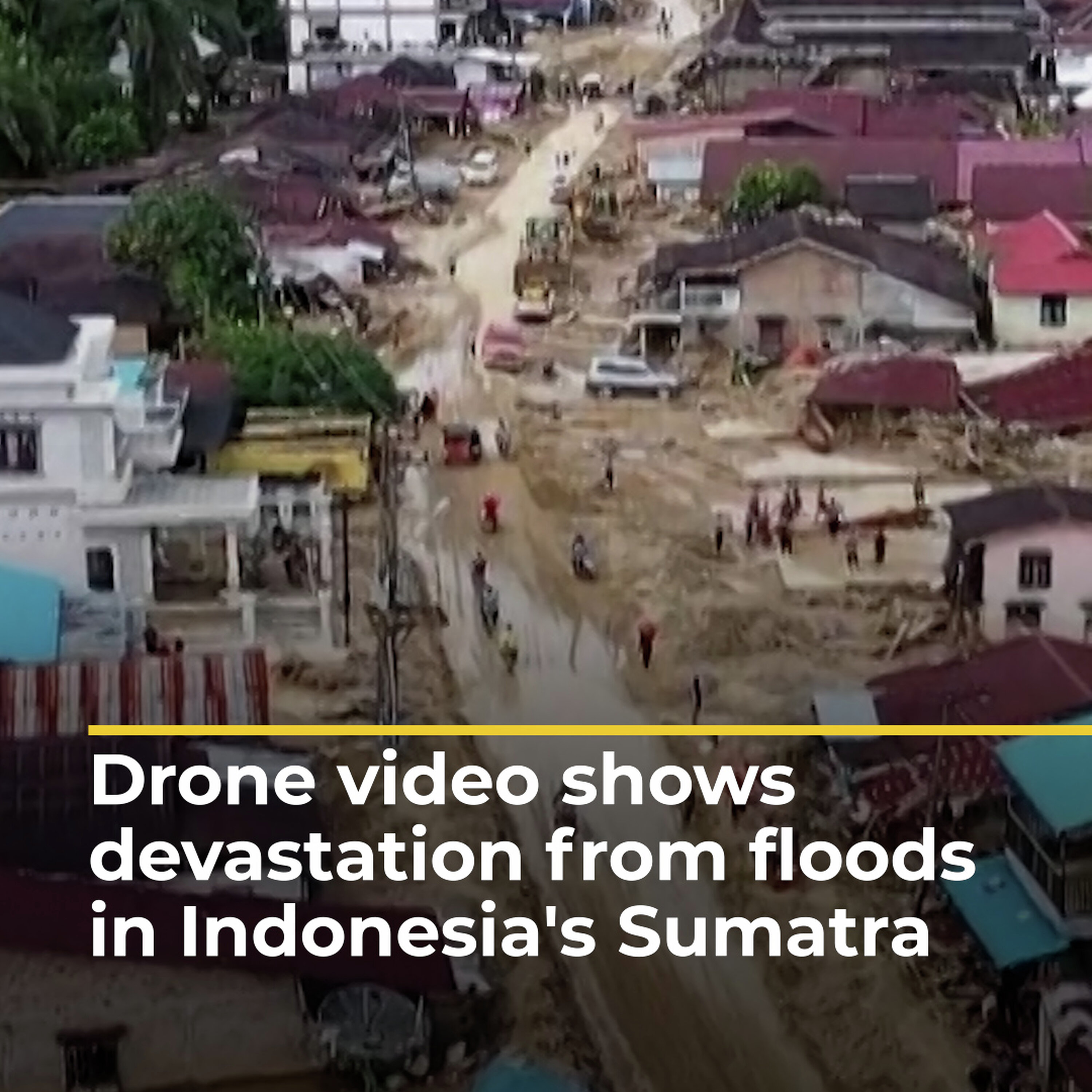 Drone video shows devastation from floods in Indonesia's Sumatra | AJ#shorts Drone video shows devastation from floods in Indonesia's Sumatra | AJ#shorts