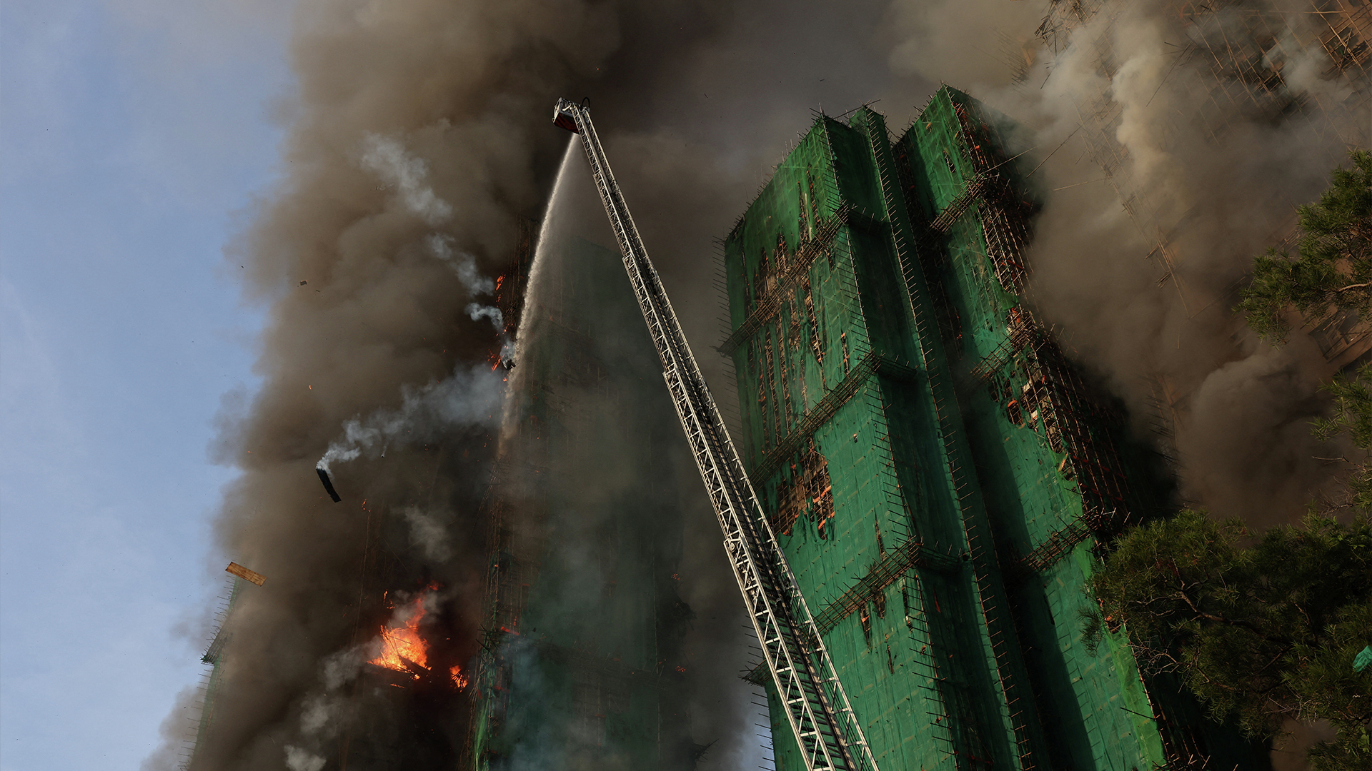 Major fire puts Hong Kong on highest alert as firefighters tackle blaze