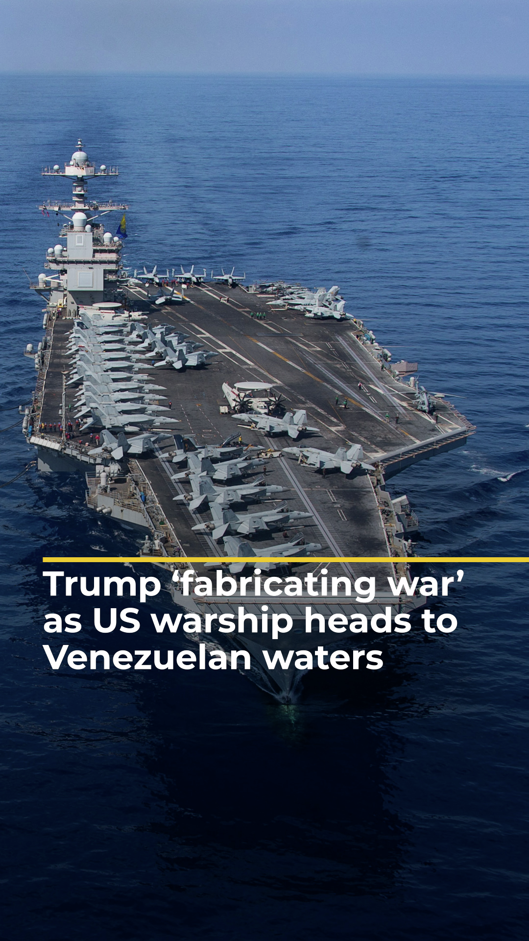 Maduro accuses Trump of ‘fabricating war’ as US deploys largest warship | AJ #shorts