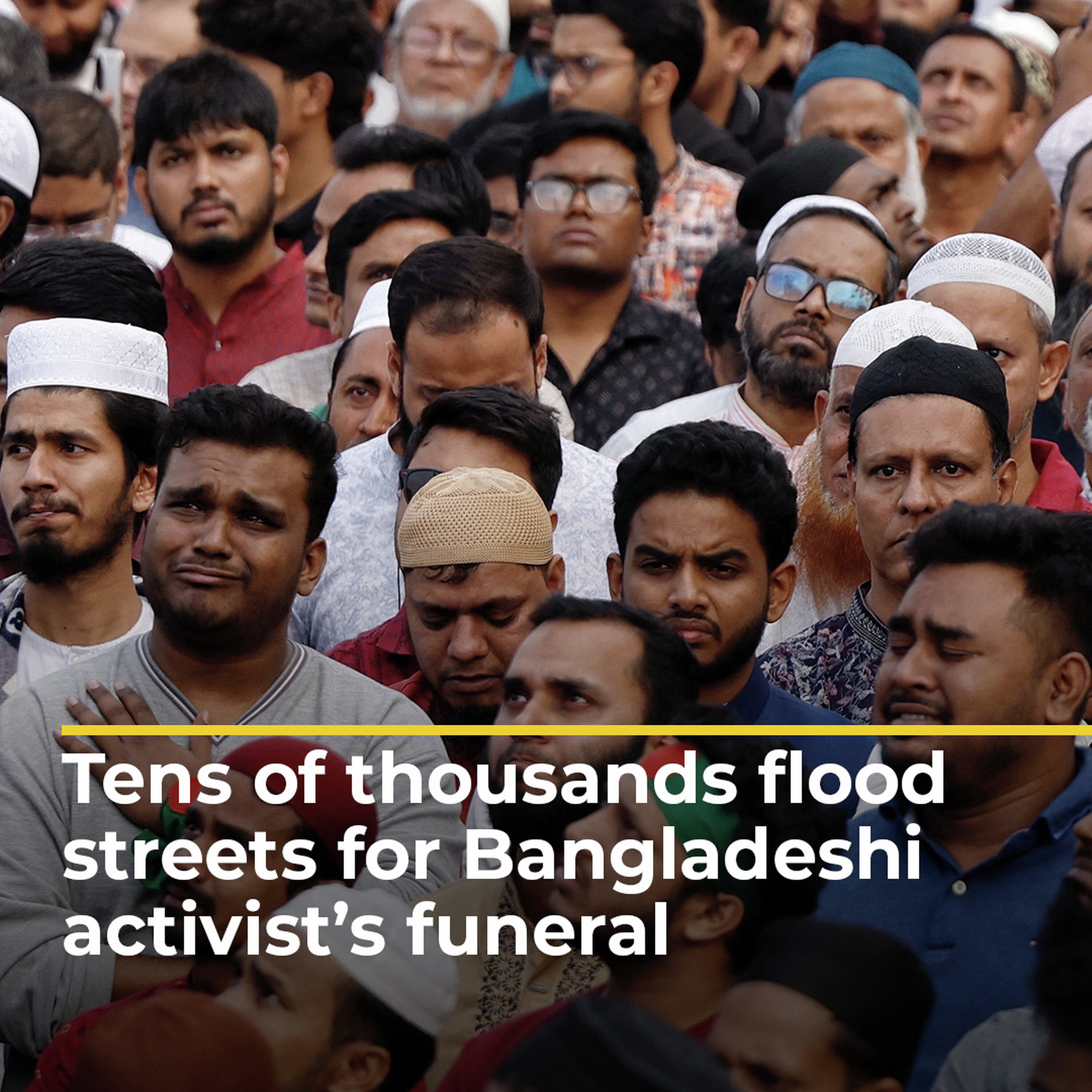 Tens of thousands flood streets for Bangladeshi activist’s funeral | #ajshorts Tens of thousands flood streets for Bangladeshi activist’s funeral | #ajshorts