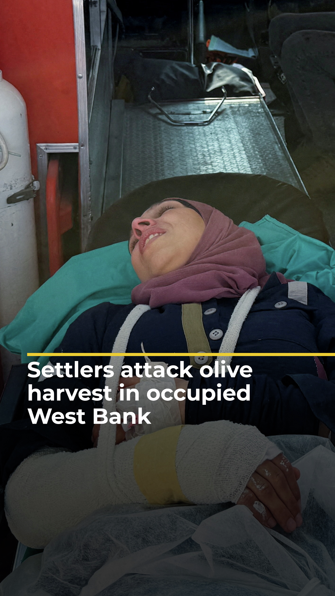 Israeli settlers attack journalists at olive harvest in occupied West Bank | AJ#shorts