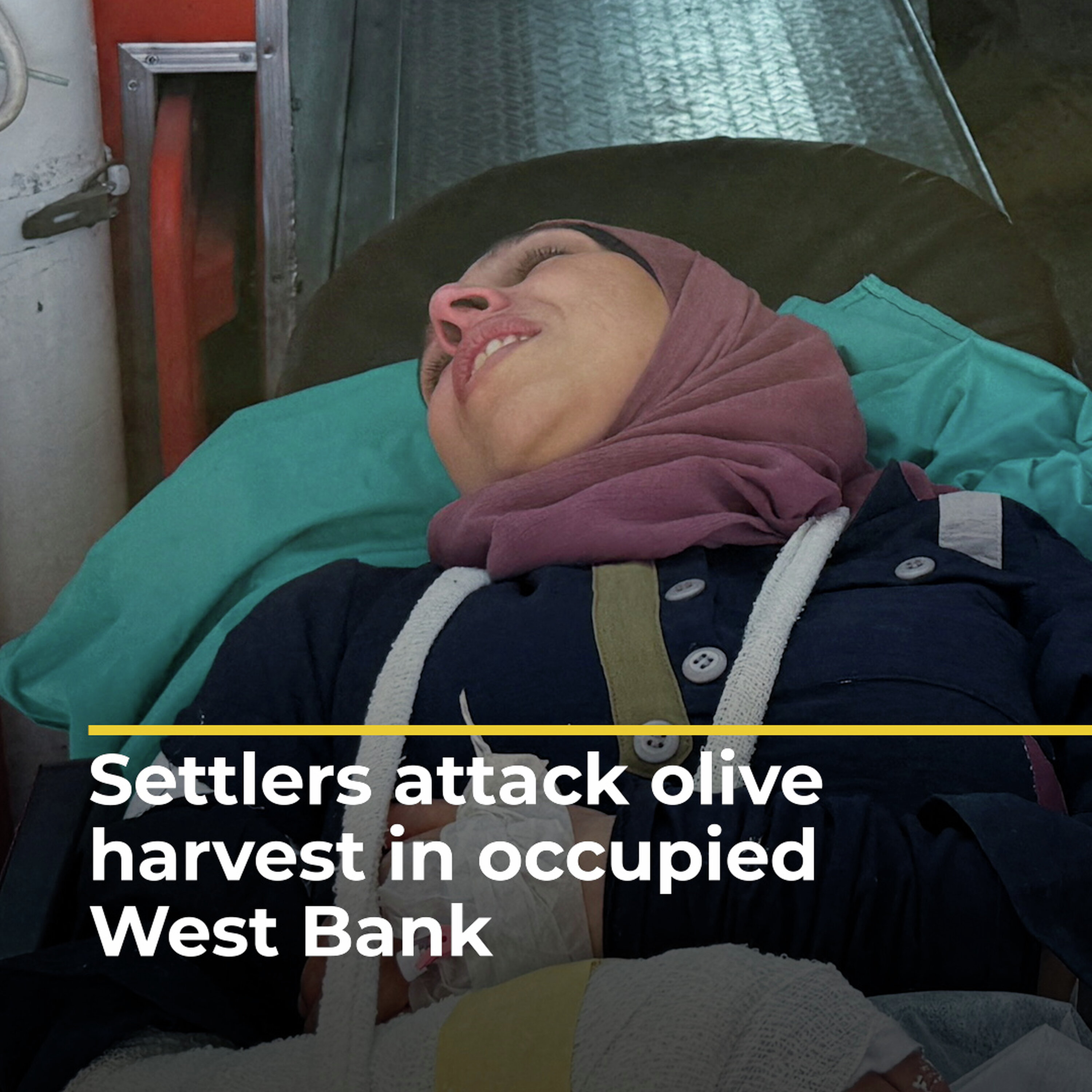 Israeli settlers attack journalists at olive harvest in occupied West Bank | AJ#shorts Israeli settlers attack journalists at olive harvest in occupied West Bank | AJ#shorts
