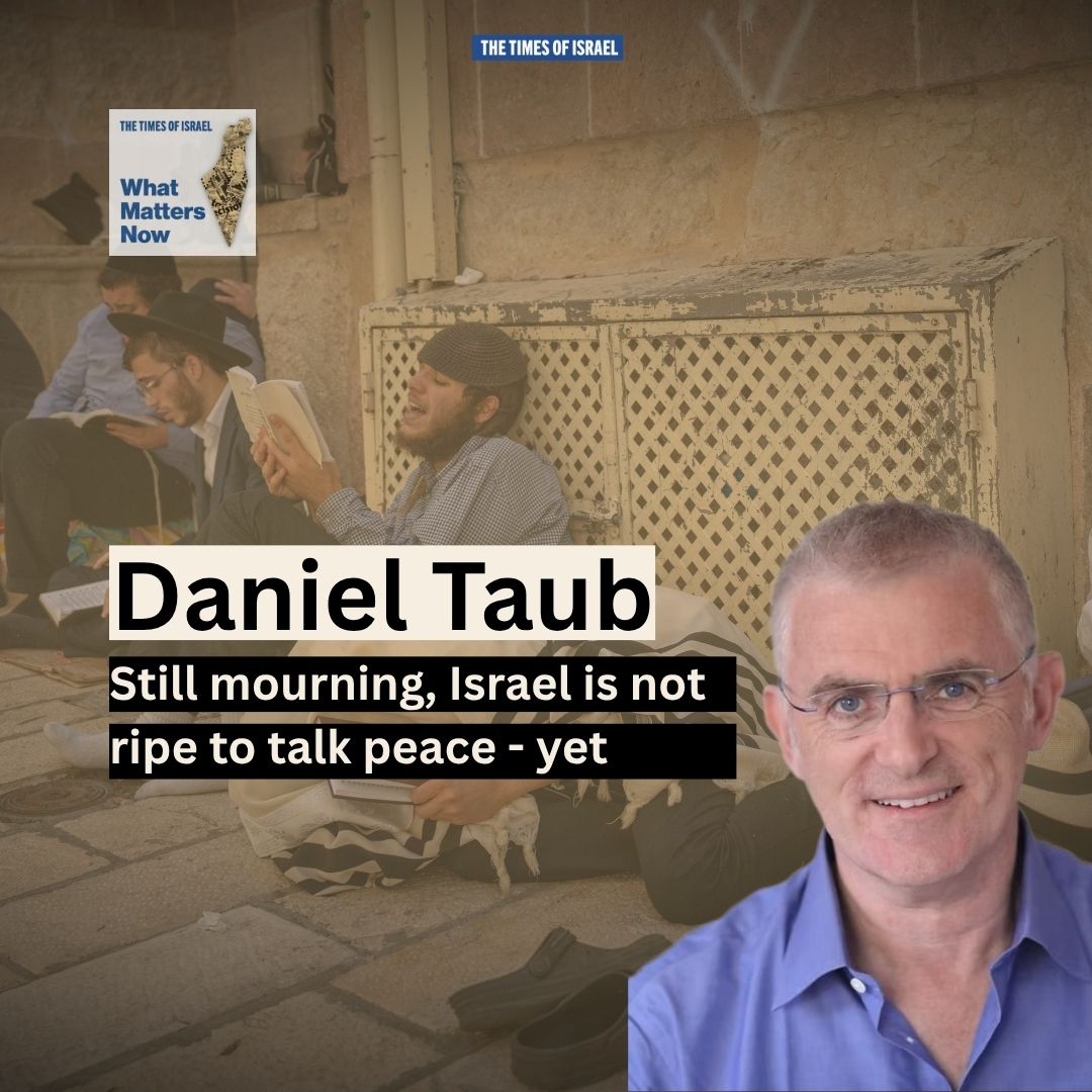 Day 665 - Daniel Taub: Still mourning, Israel is not ripe to talk peace - yet