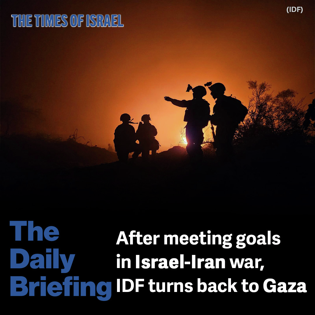 Day 632 - After meeting goals in Israel-Iran war, IDF turns back to Gaza