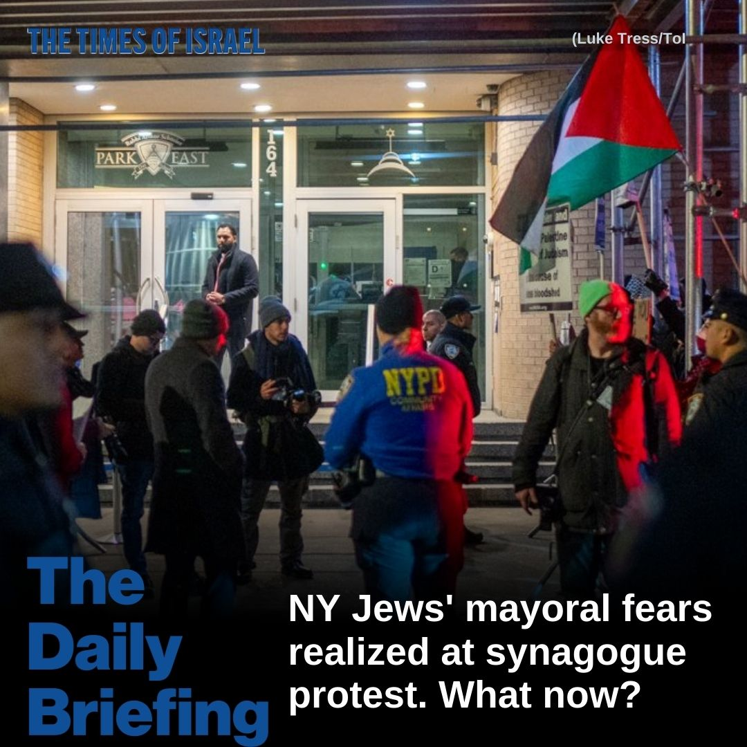 Day 782 - NY Jews' mayoral fears realized at synagogue protest. What now?