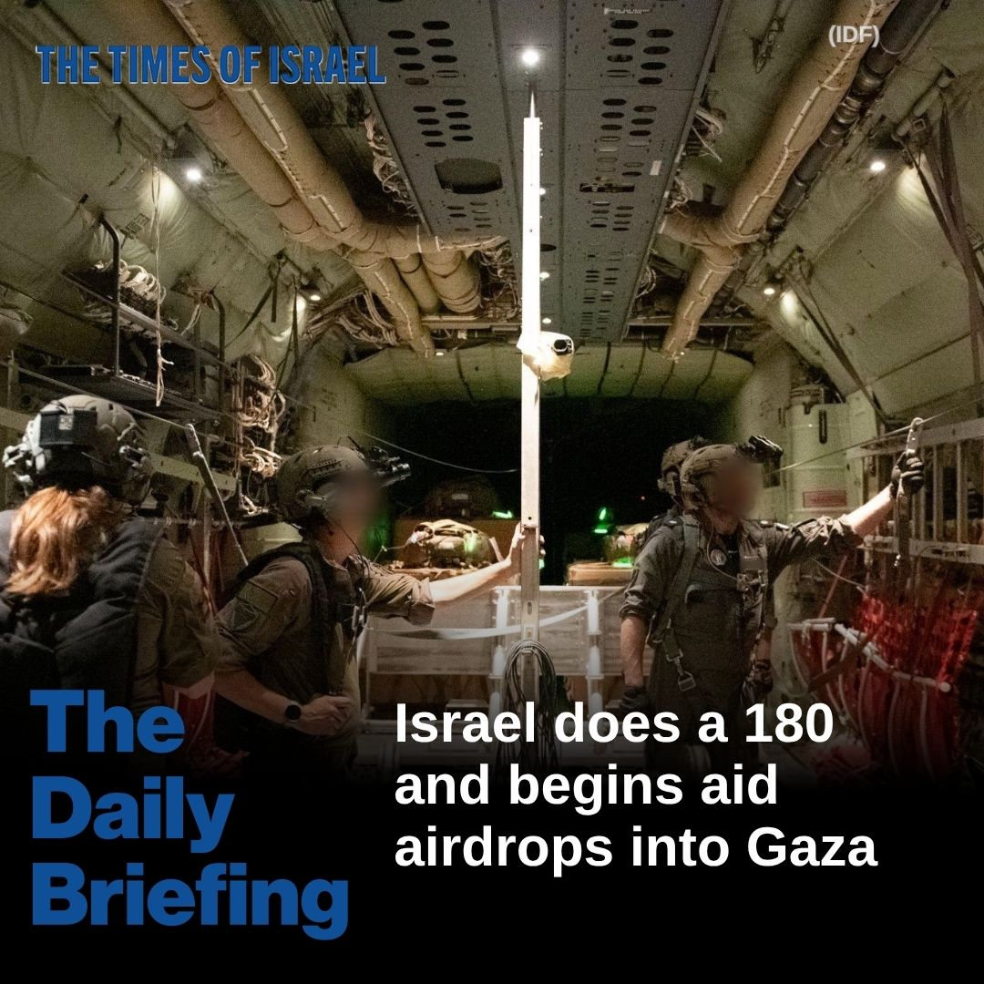 Day 660 - Israel does a 180 and begins aid airdrops into Gaza