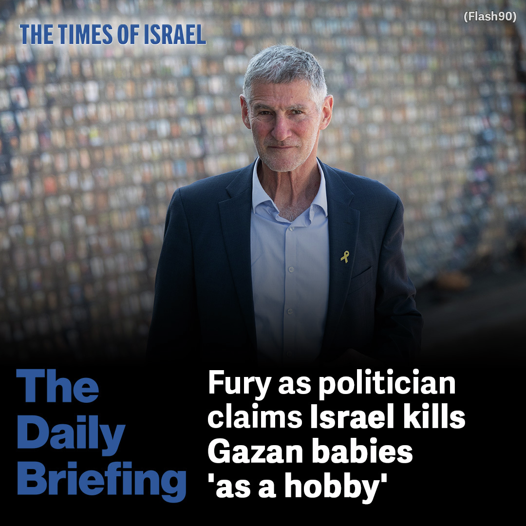 Day 592 - Fury as politician claims Israel kills Gazan babies 'as a hobby'