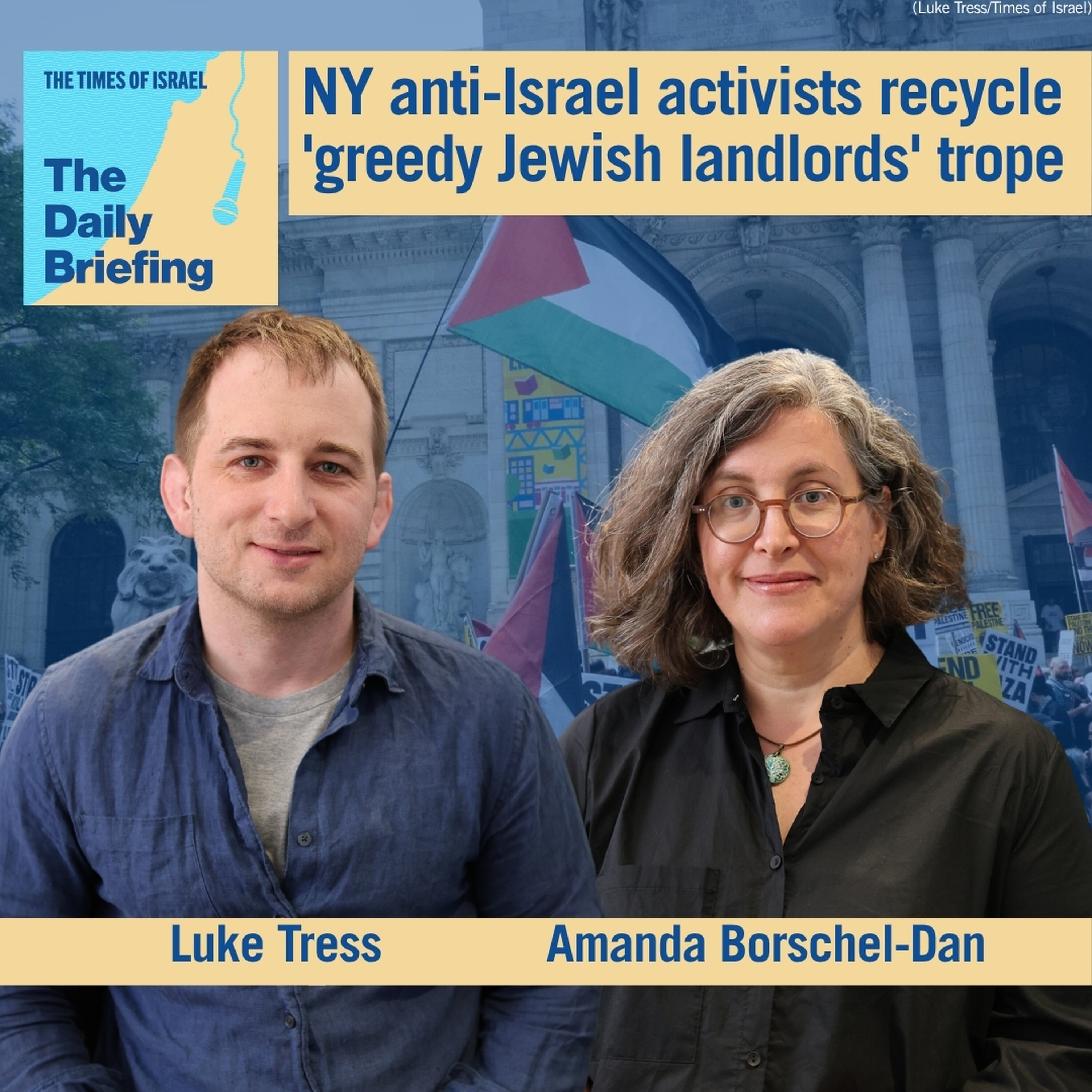 NY anti-Israel activists recycle 'greedy Jewish landlords' trope