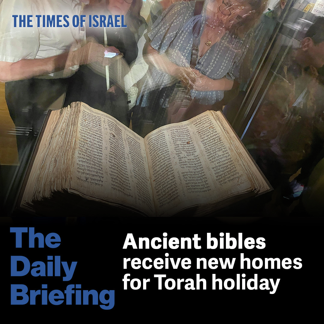 Day 605 - Ancient Bibles receive new homes for Torah holiday