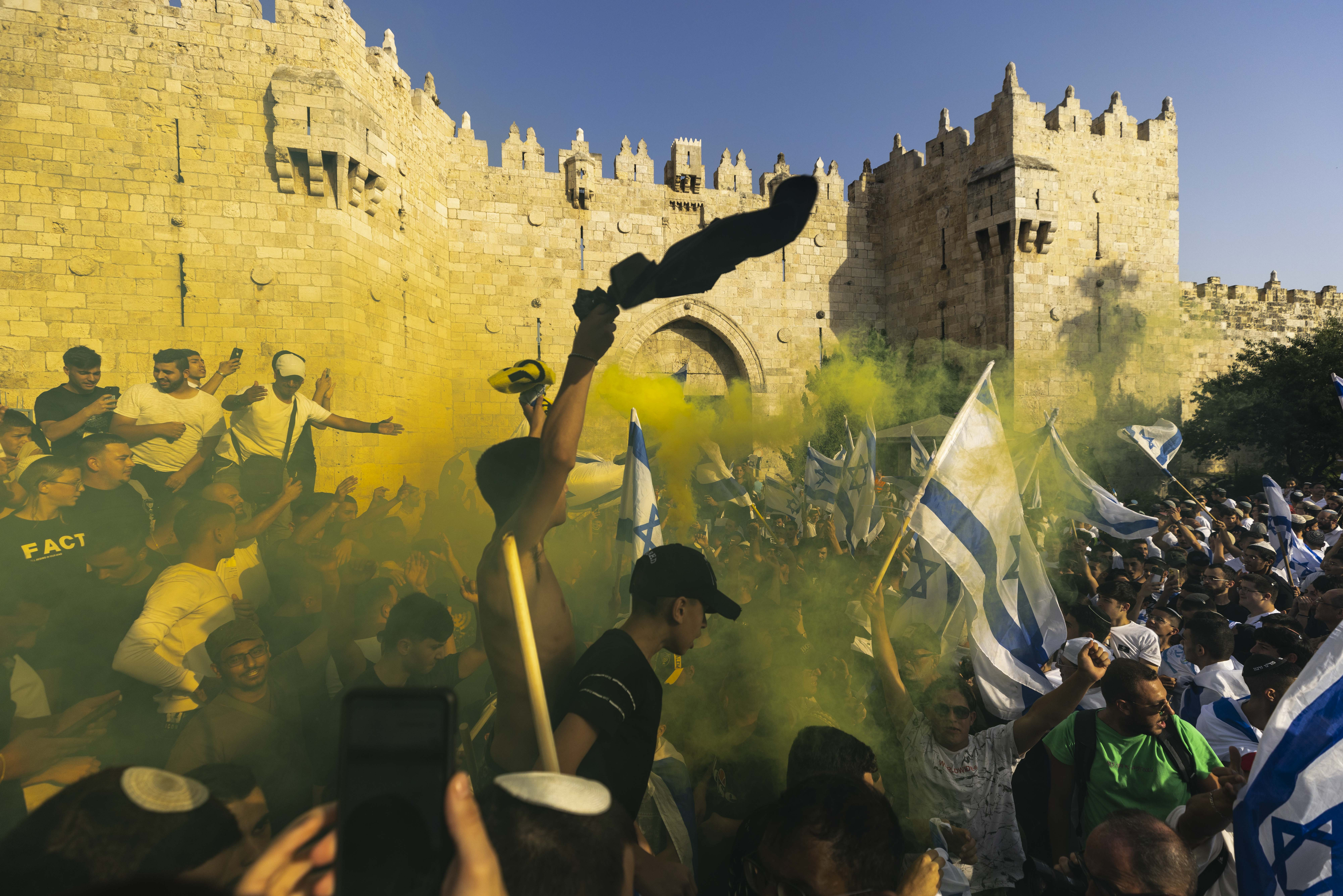 Smoke still clearing after contentious Jerusalem Day march
