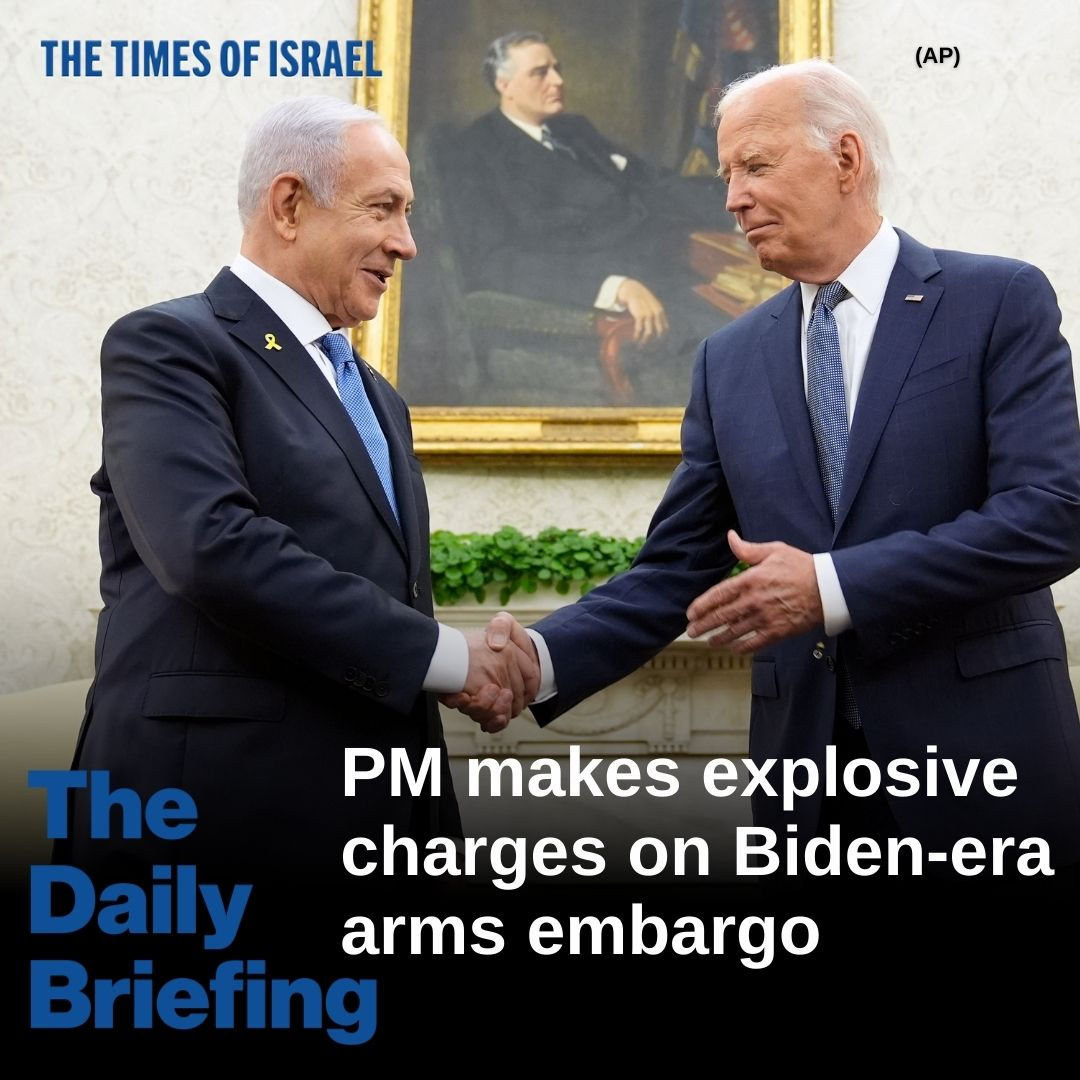 PM makes explosive charges on Biden-era arms embargo