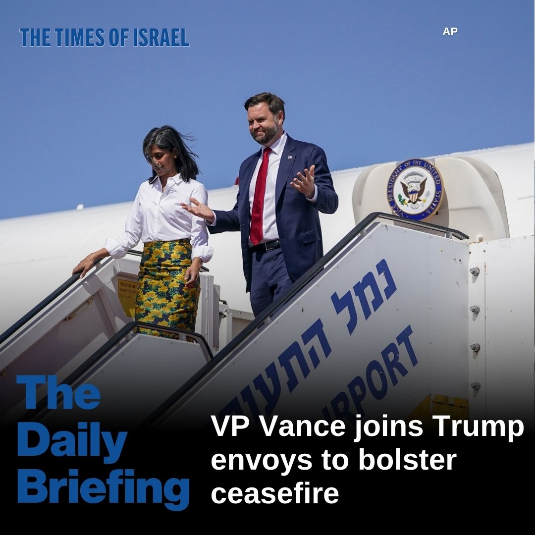 Day 746 - Vance flies in to help keep Trump's Gaza plan moving