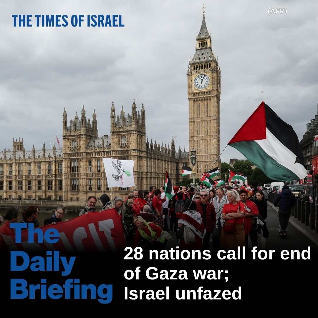 Day 655 - 28 nations call for end of Gaza war; Israel unfazed