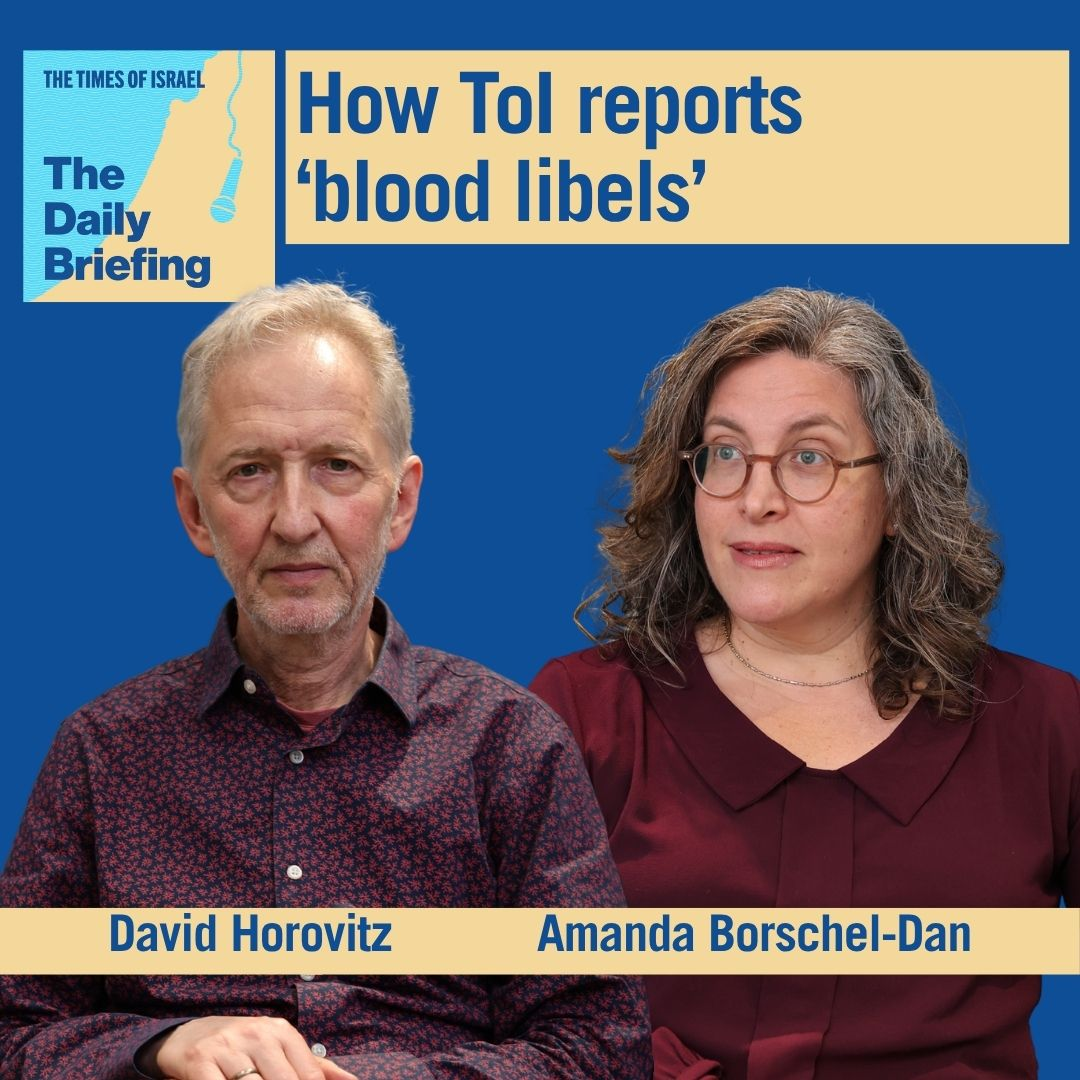 What are ToI's guiding principles in covering 'blood libels'?