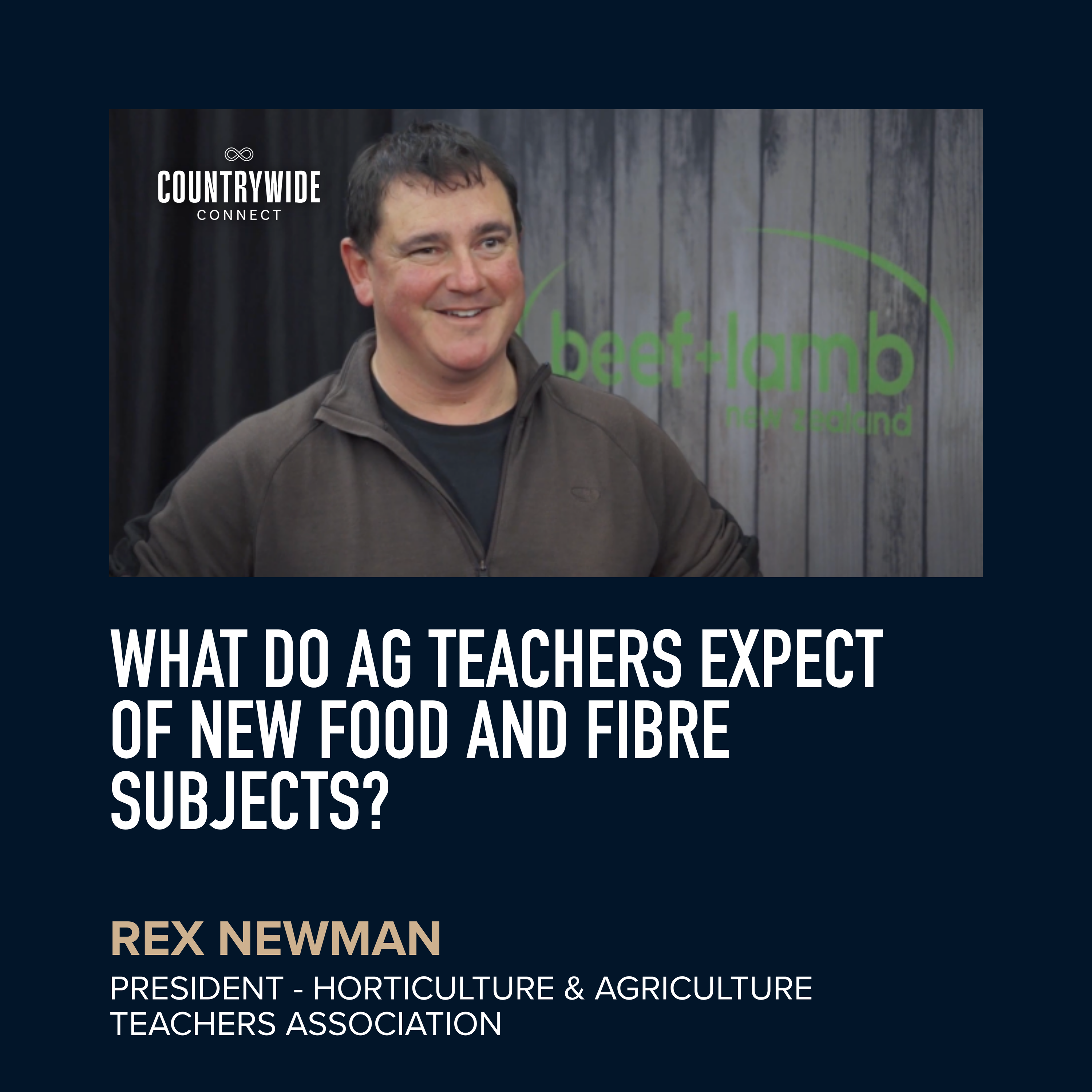 Rex Newman - What do ag teachers expect from new food and fibre subjects? episode artwork