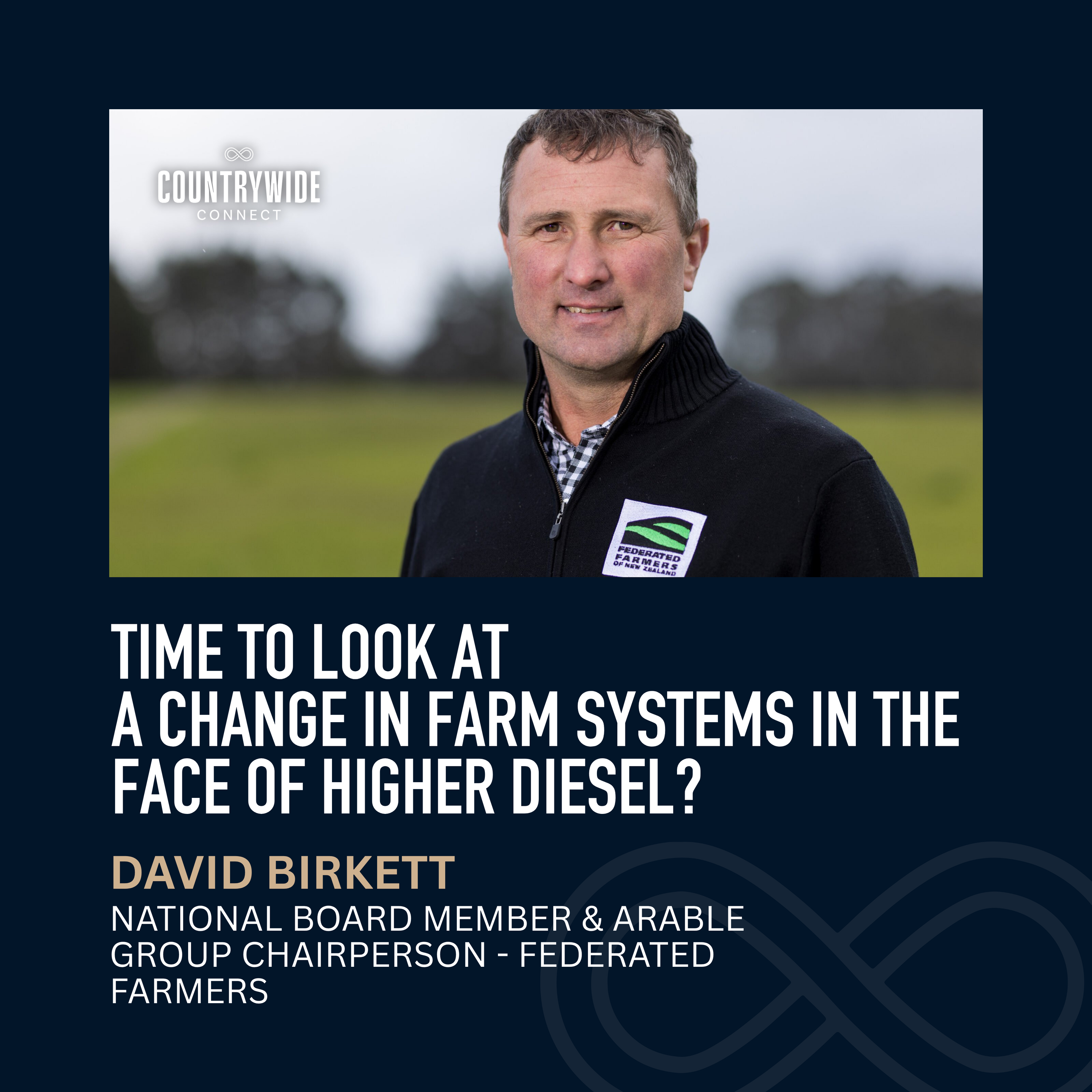 Time to look at a change in farm systems in the face of higher diesel? // David Birkett, Federated Farmers episode artwork