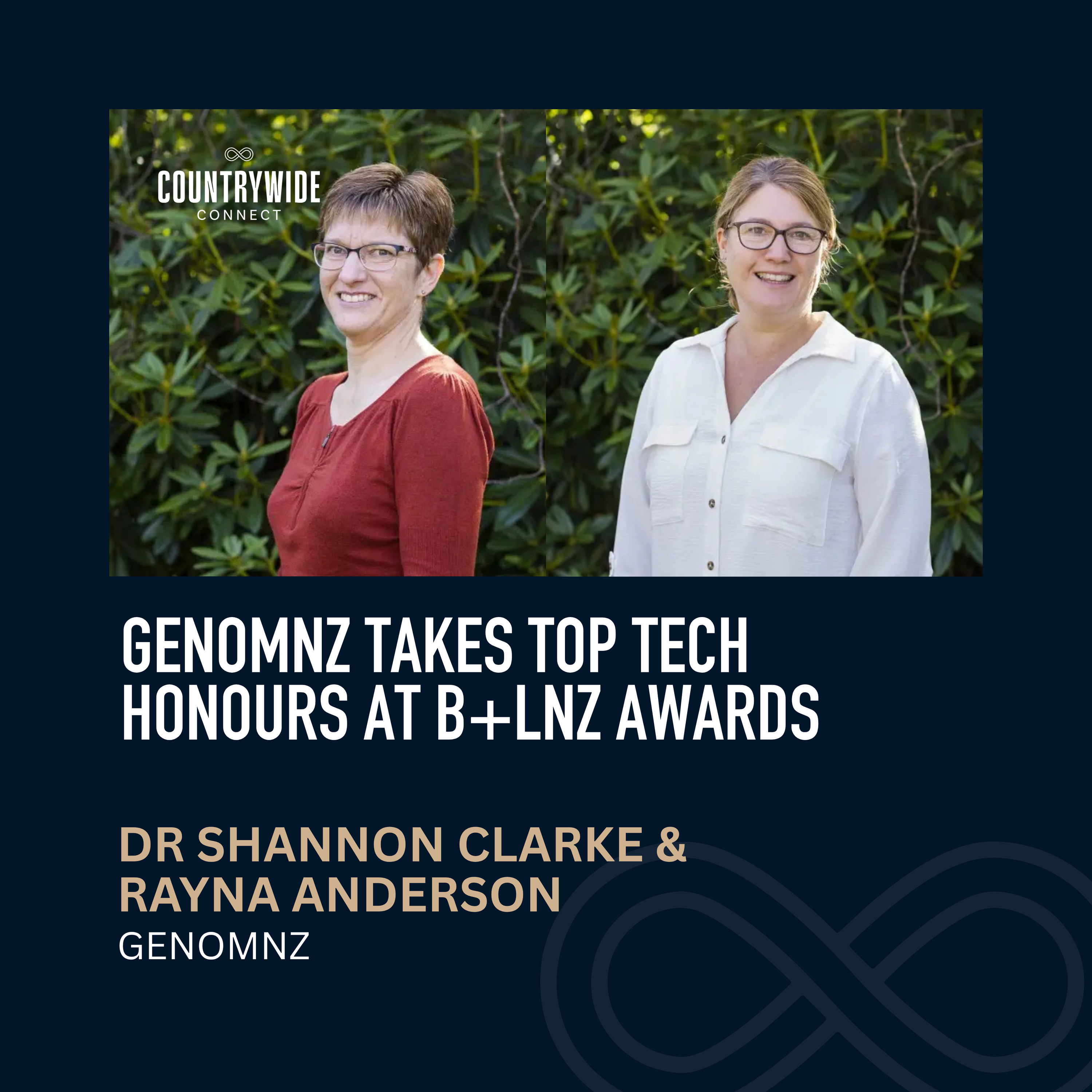 Dr Shannon Clarke & Rayna Anderson - GenomNZ takes top tech honours at B+LNZ Awards episode artwork