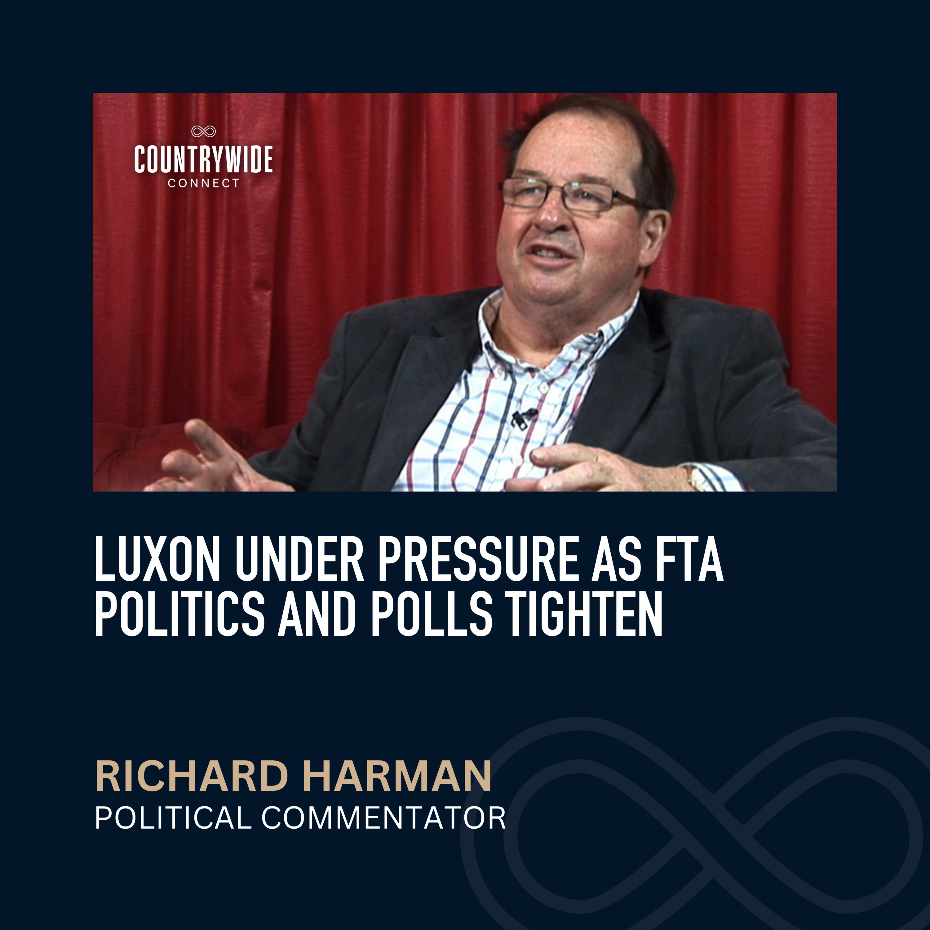 Luxon under pressure as FTA politics and polls tighten // Richard Harman - Political Commentator episode artwork