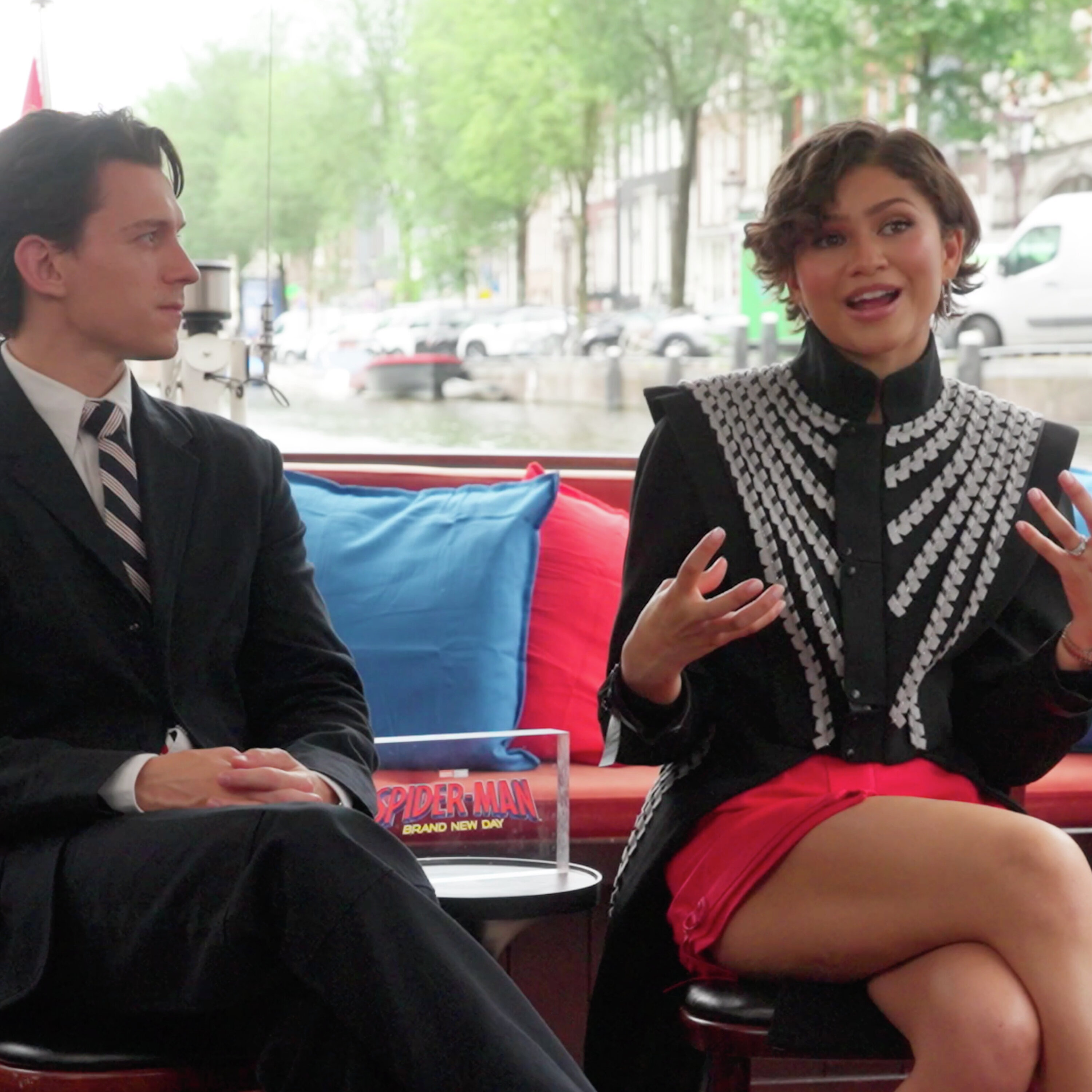 Tom Holland & Zendaya talk about new SPIDER-MAN movie, favorite Marvel Characters & Amsterdam