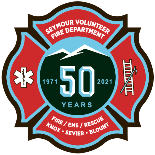 Hallerin chats with leaders of the Seymour Volunteer Fire Department
