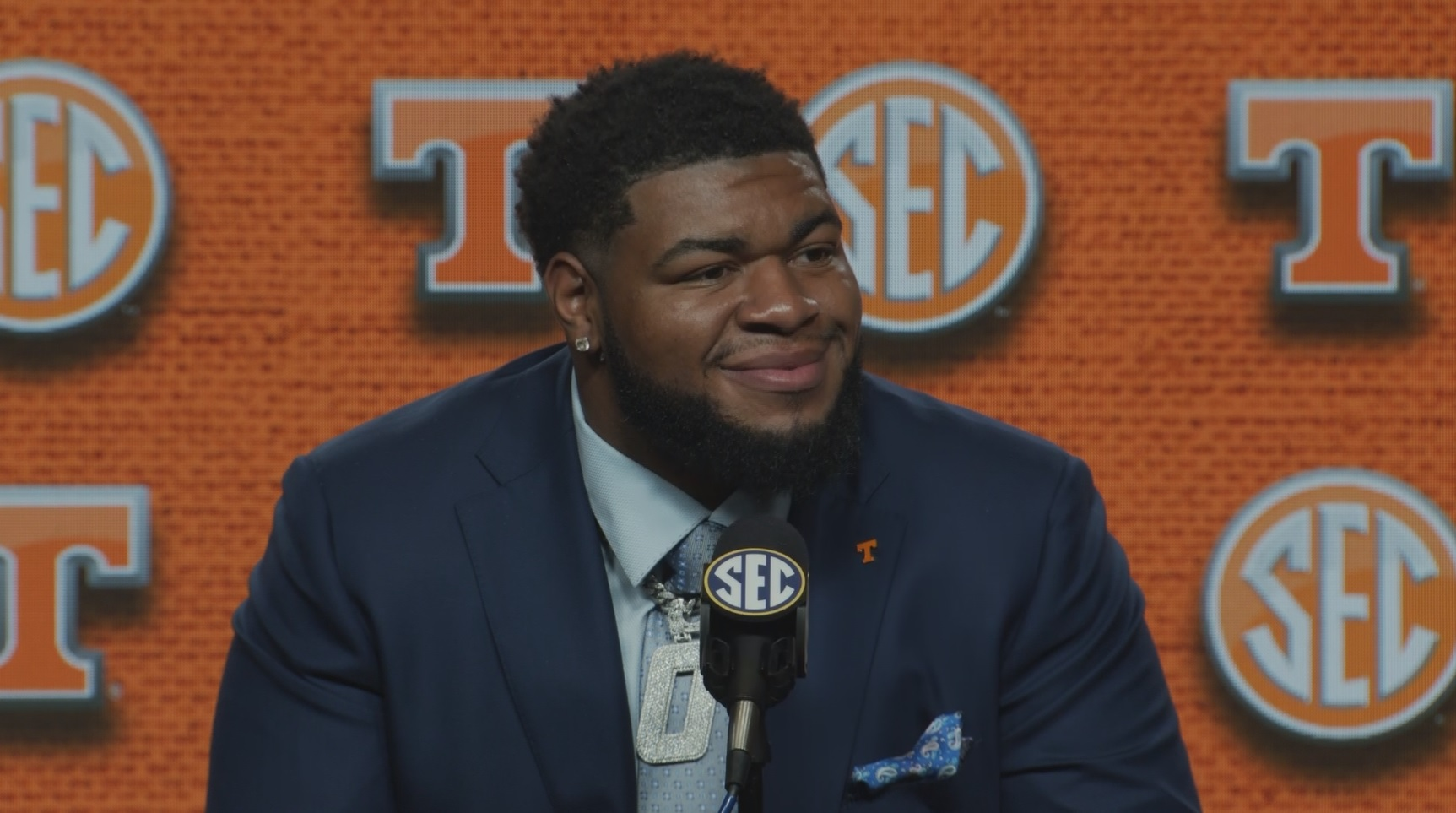 Omari Thomas - Tennessee DT in Electronic Media Room (7.20.23)